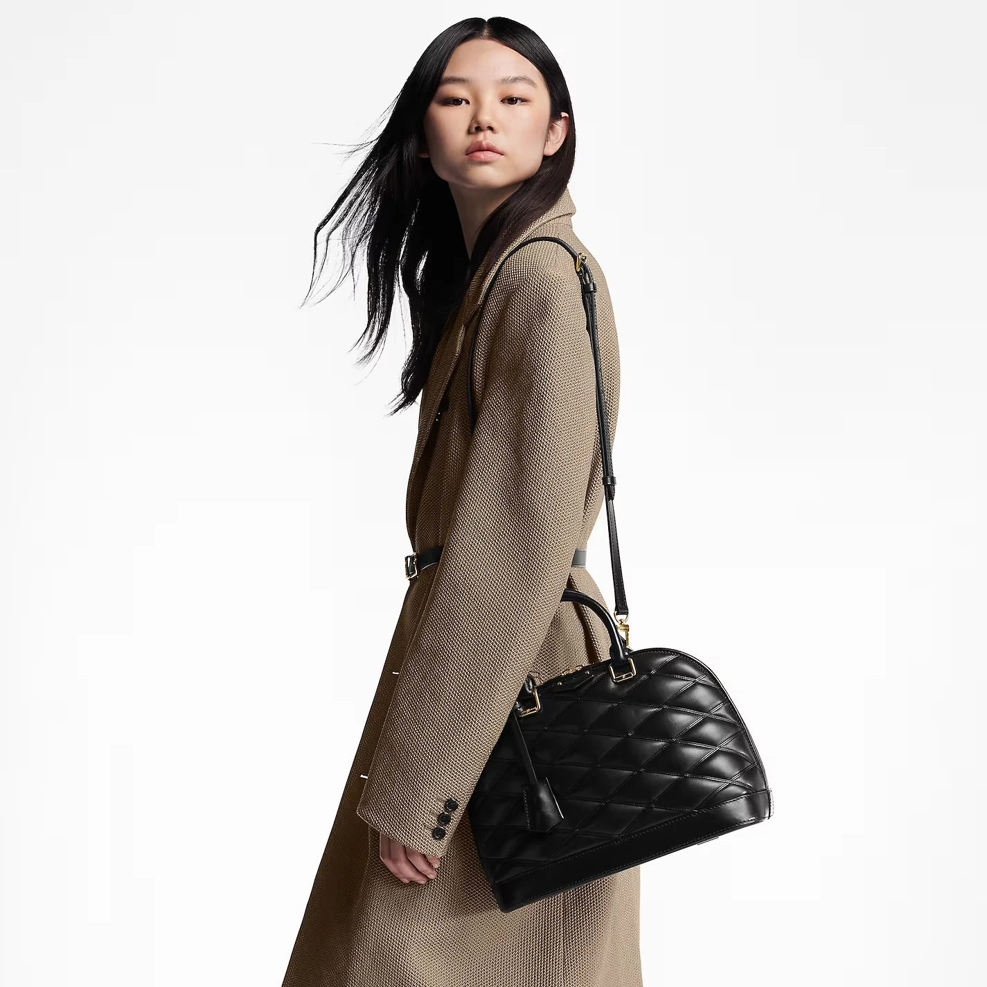 Replica bag Louis Vuitton Black Lamb leather M23688 Alma PM