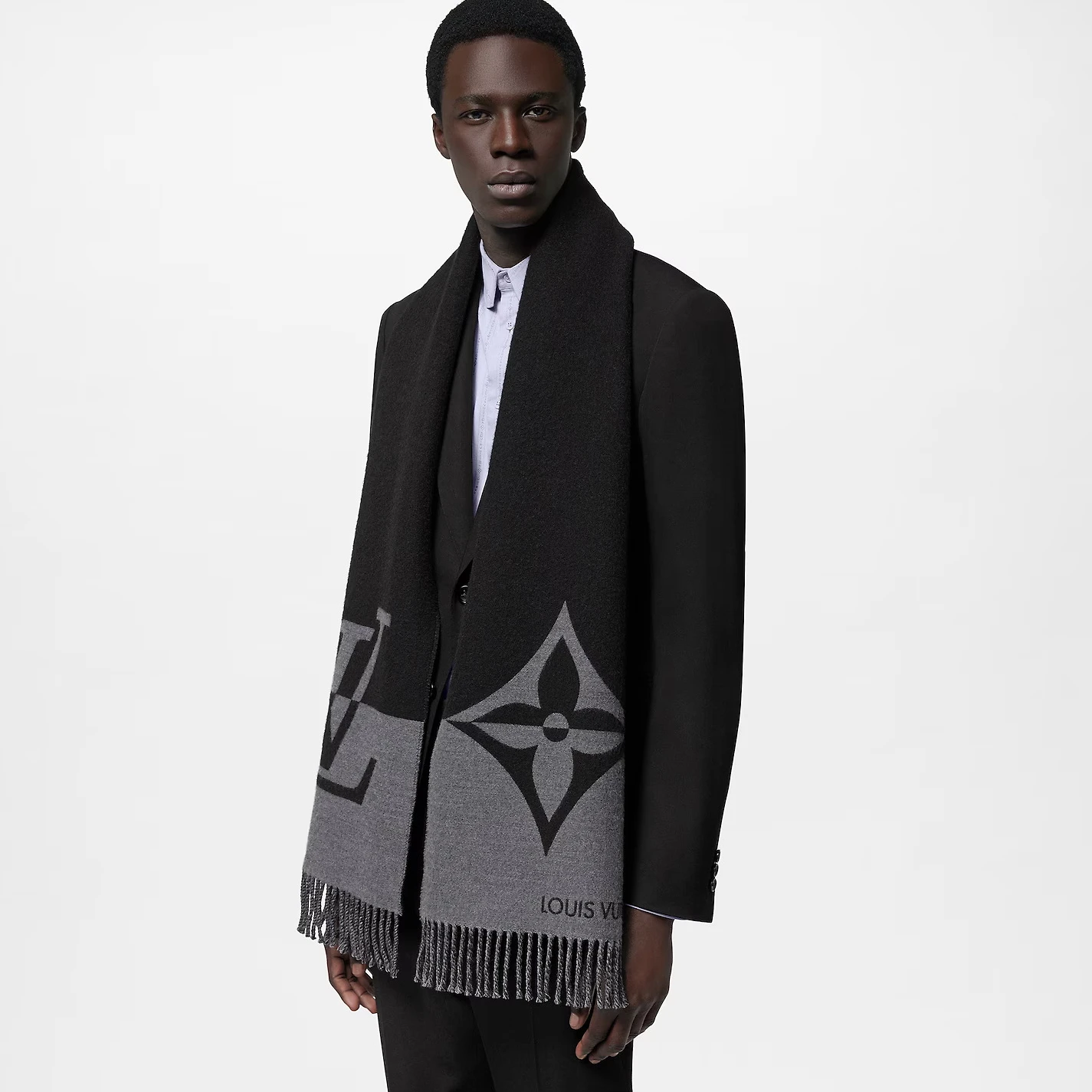 Replica bag Louis Vuitton Black M79097 Graphic Dual Scarf