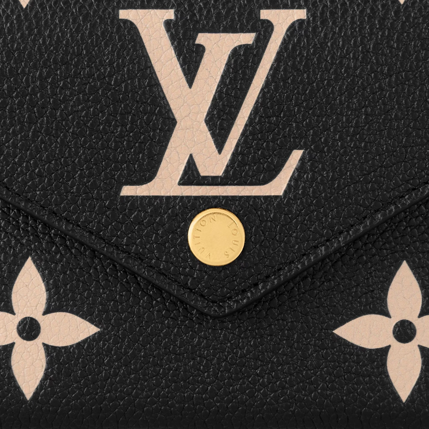 Replica bags Louis Vuitton Black Beige M80968 Victorine Wallet
