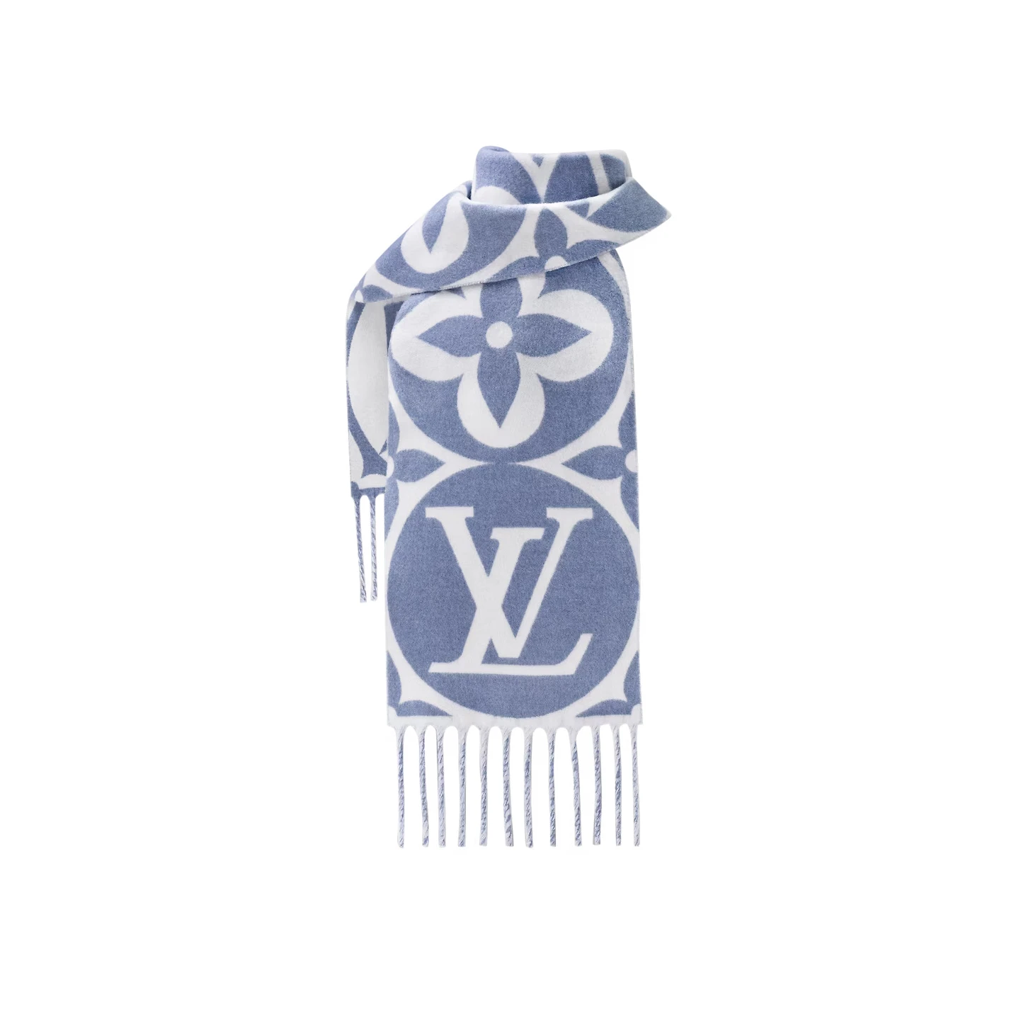 Louis Vuitton Blue M79214 FLIGHT MODE LV Medallion Scarf