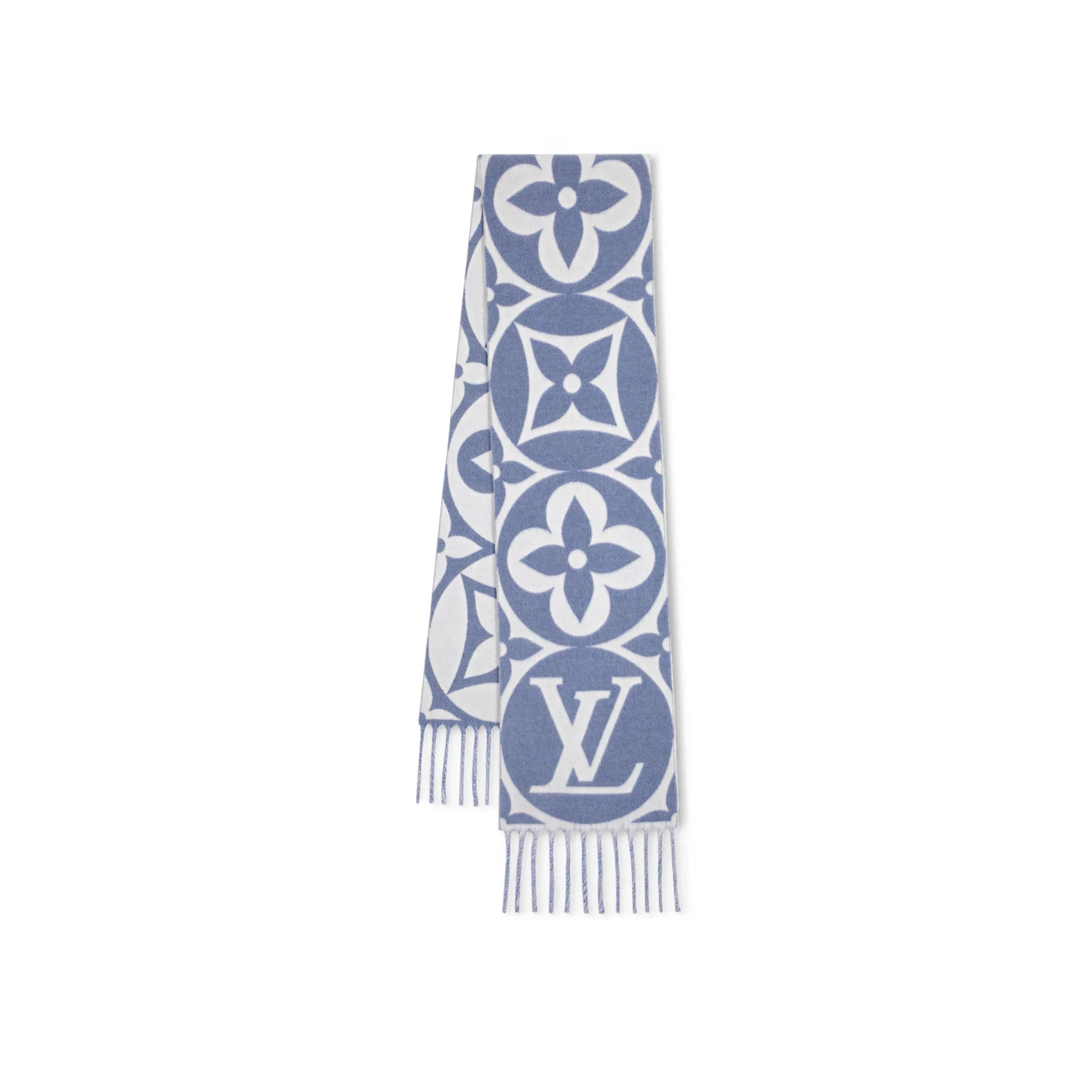 Mythick Louis Vuitton Blue M79214 FLIGHT MODE LV Medallion Scarf