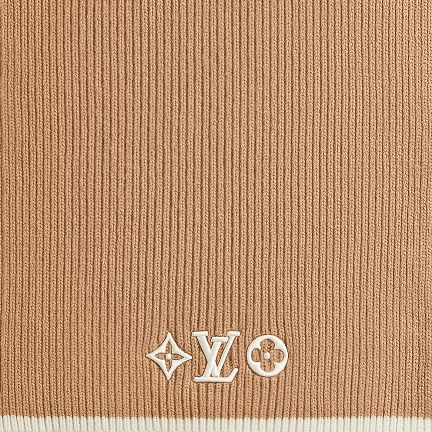 Mythick Louis Vuitton Camel M77927 LV Headline Scarf