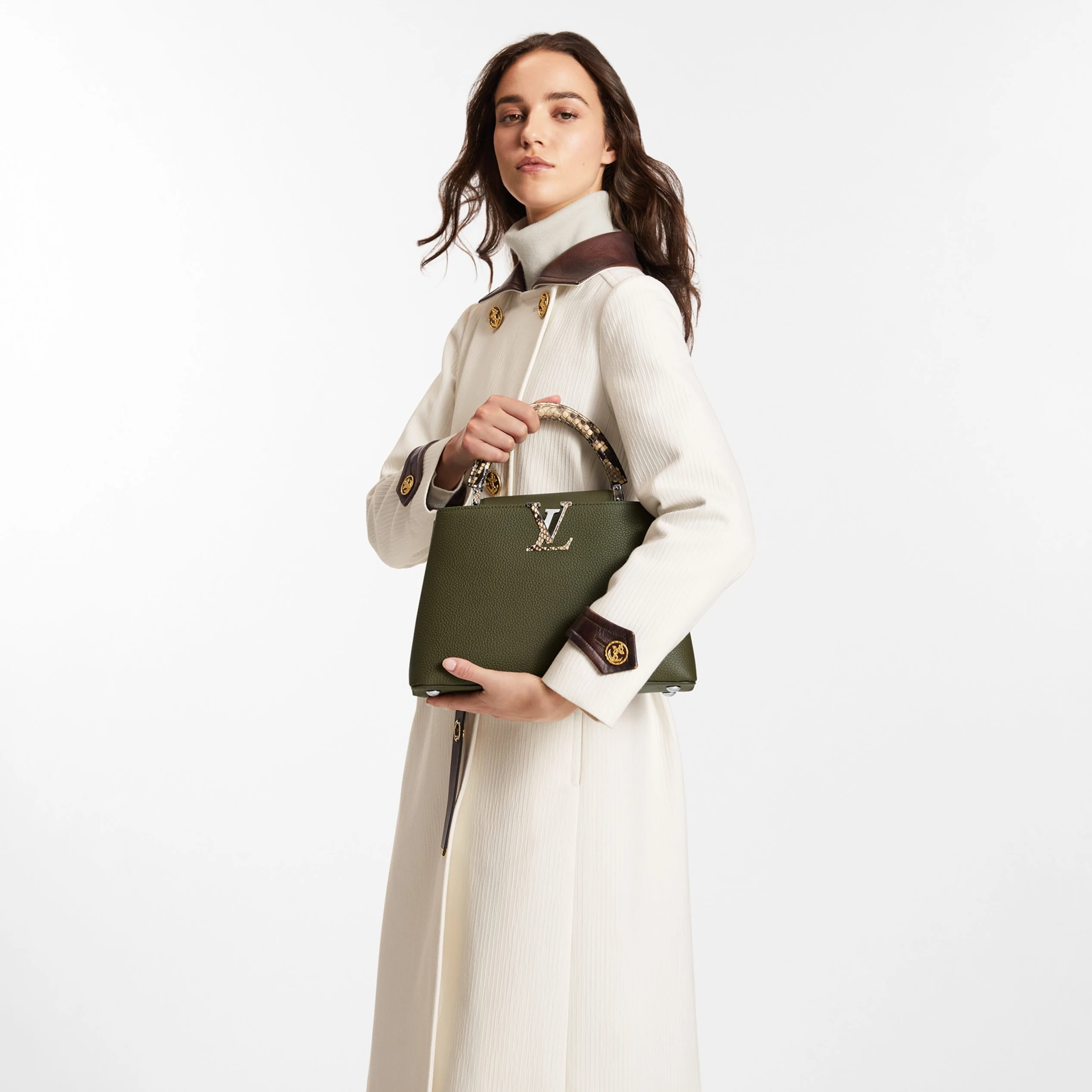 Lv belts replica Louis Vuitton Capucines MM Green N93799