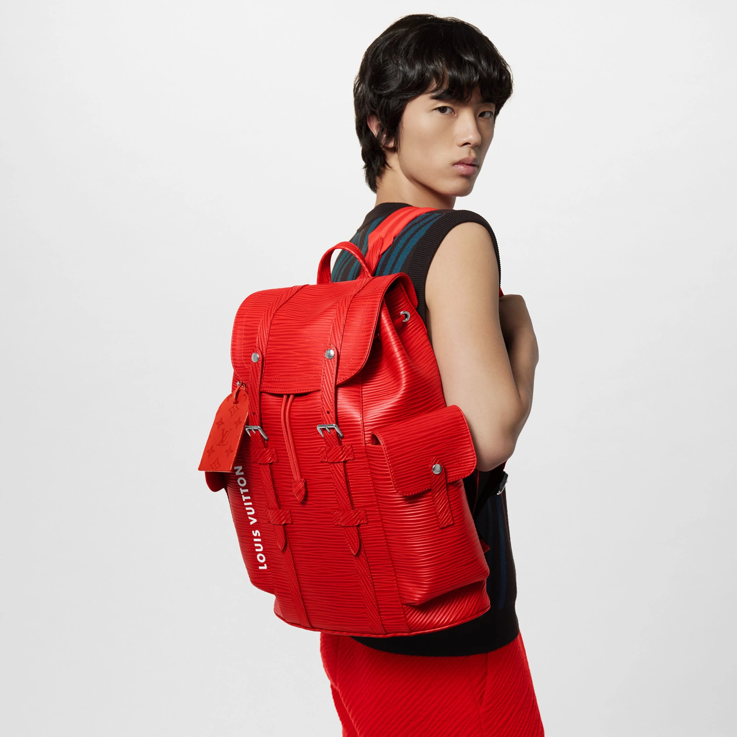 Replica bags Louis Vuitton Christopher MM M23764 Vermillion Red