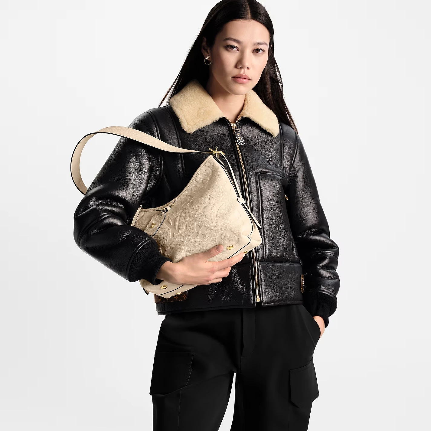 Top lv Louis Vuitton Crème Beige M46293 CarryAll PM