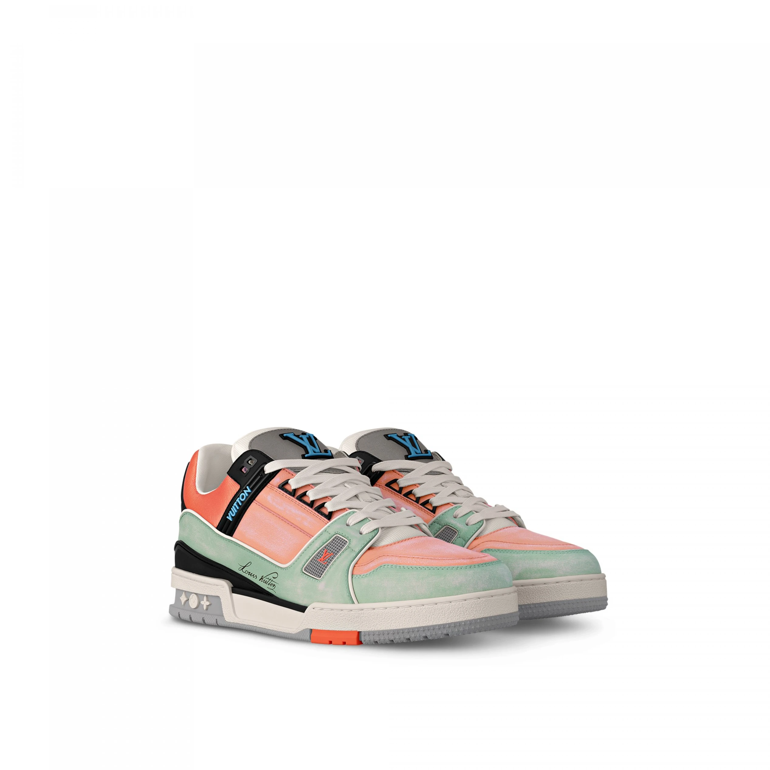 Lv belts replica Louis Vuitton Cult LV Trainer Sneaker Orange 1ACEFX