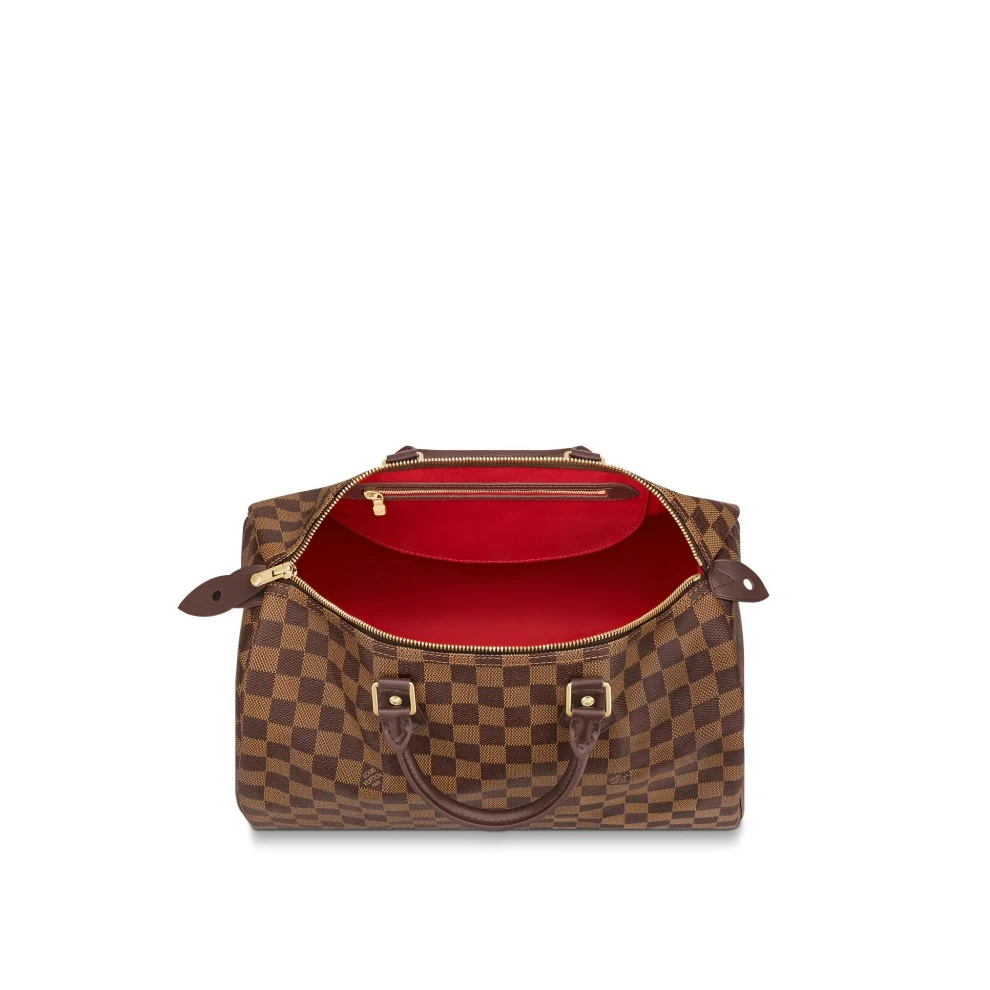 Top lv Louis Vuitton Damier Ebene Canvas Speedy 35 N41363