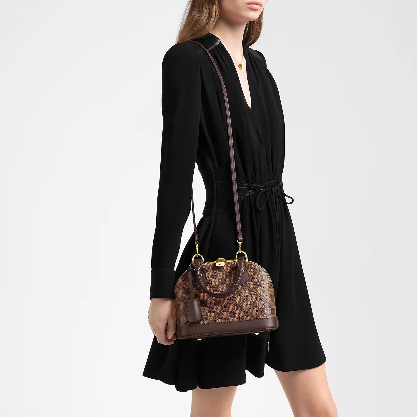 Louis vuitton locations Louis Vuitton Damier Ebene coated canvas N41221 Alma BB