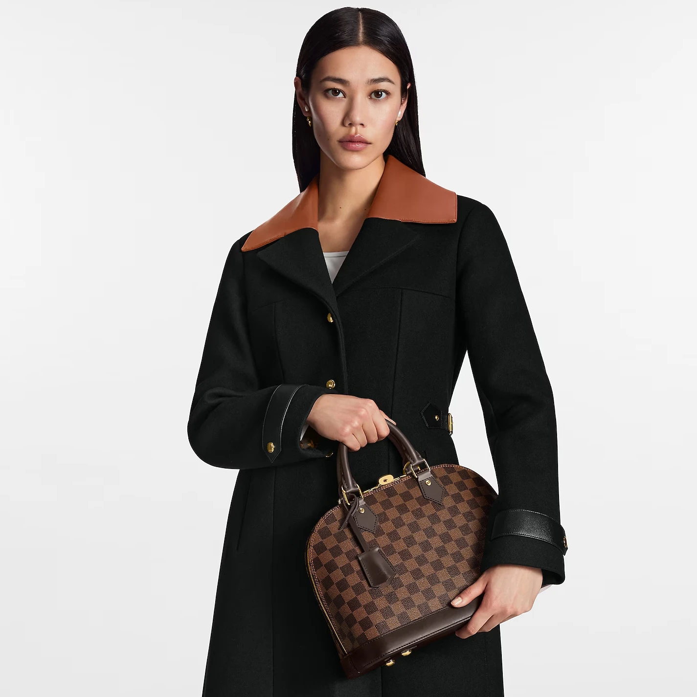 Louis vuitton locations Louis Vuitton Damier Ebene coated canvas N53151 Alma PM