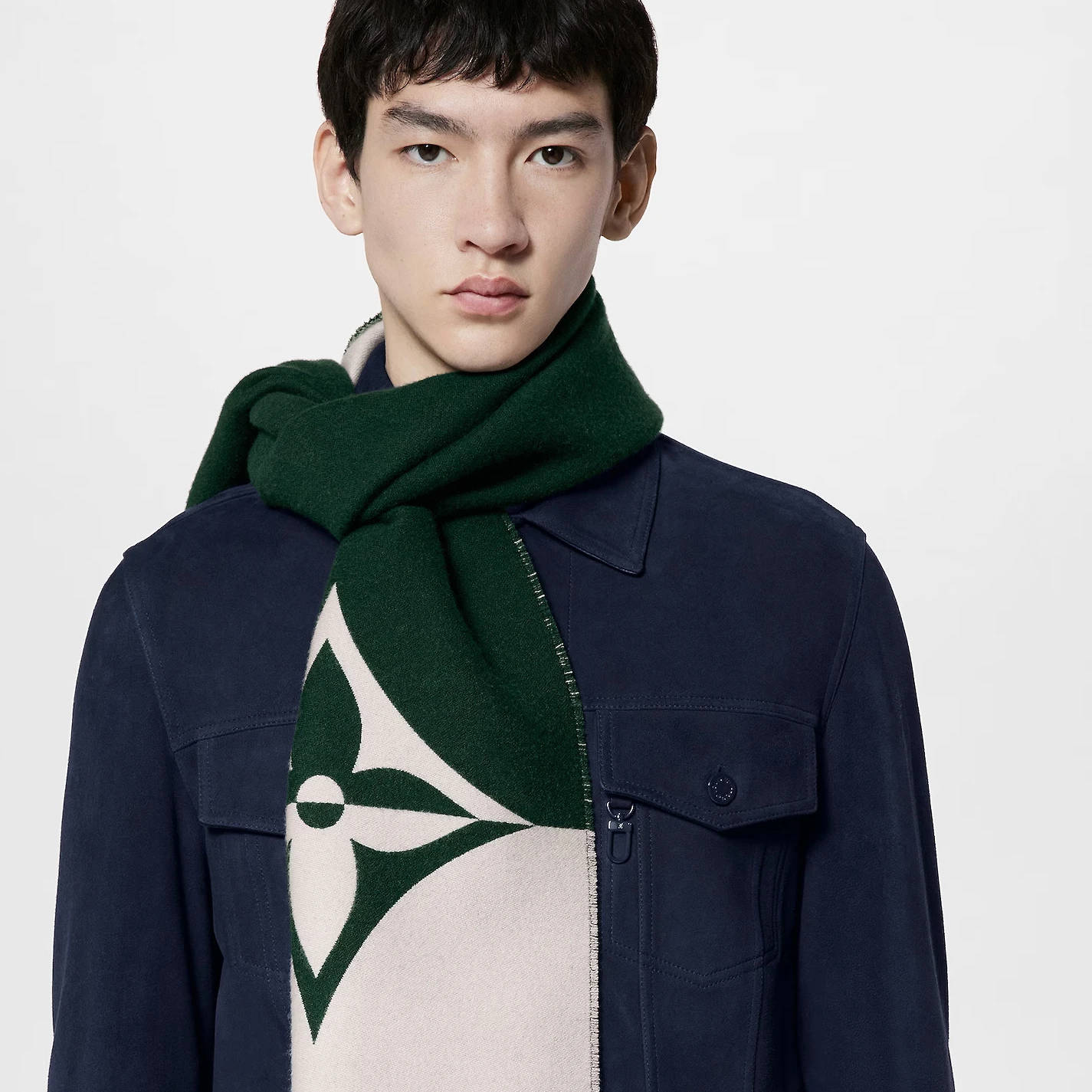 Mythick.ru Louis Vuitton Dark Green M79139 Graphic Dual Scarf