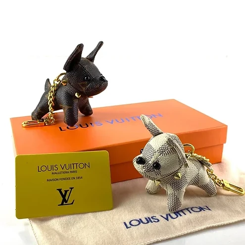 Louis Vuitton Dog Charm Keychain
