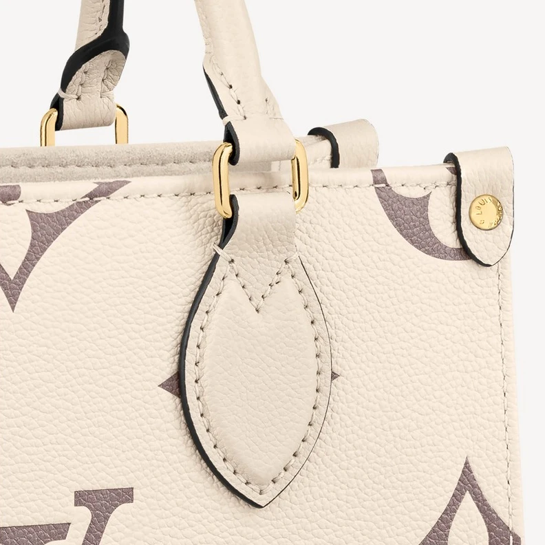 Replica bags lv Louis Vuitton Empreinte Monogram Giant Onthego PM M45654 Creme Bois De Rose