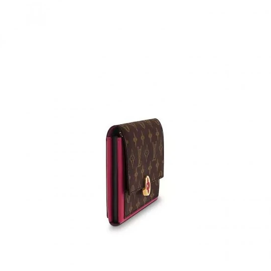 Lv belts replica Louis Vuitton Flore Wallet Pink M67405 Fuchsia M64585