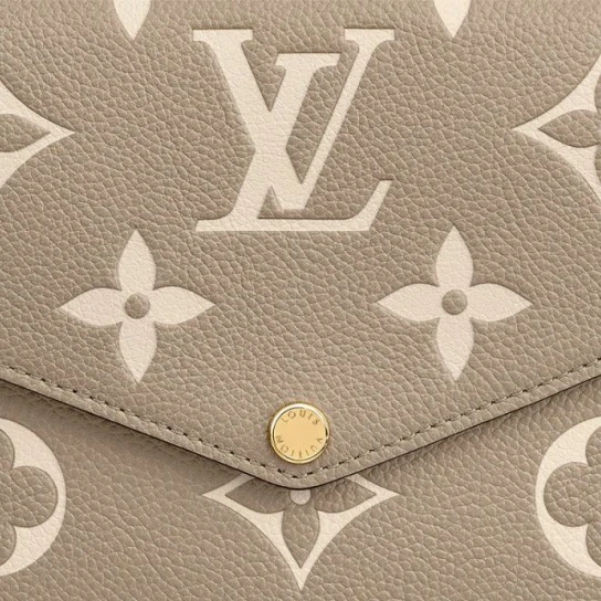 Replica bag Louis Vuitton Félicie Pochette Gray M69977 Black M80482