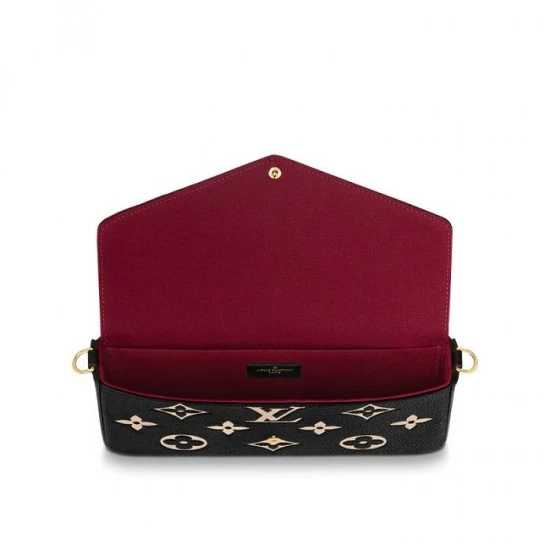 Replica bag Louis Vuitton Félicie Pochette Gray M69977 Black M80482