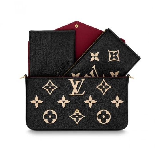Replica bag Louis Vuitton Félicie Pochette Gray M69977 Black M80482