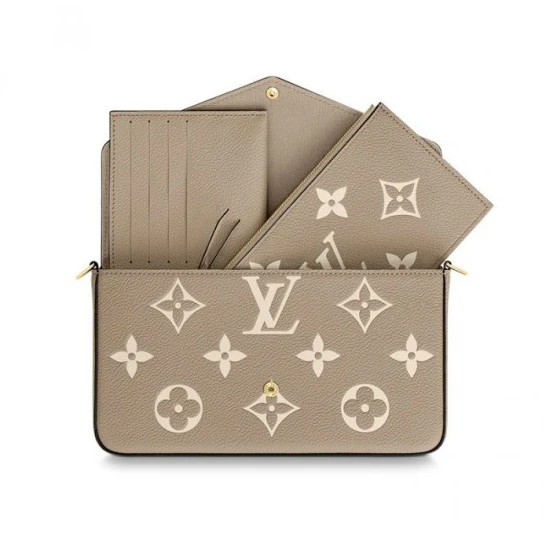 Replica bag Louis Vuitton Félicie Pochette Gray M69977 Black M80482