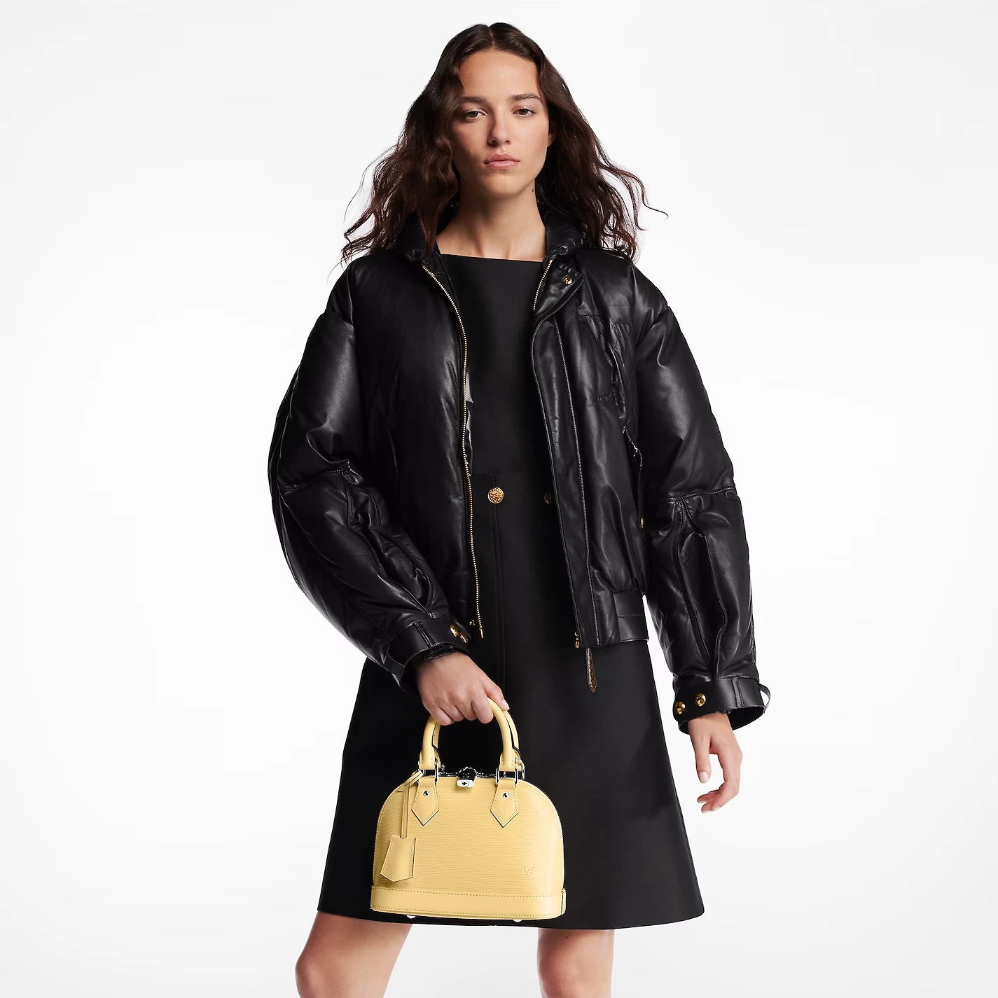 Top lv Louis Vuitton Jaune Plume Yellow M22213 Alma BB