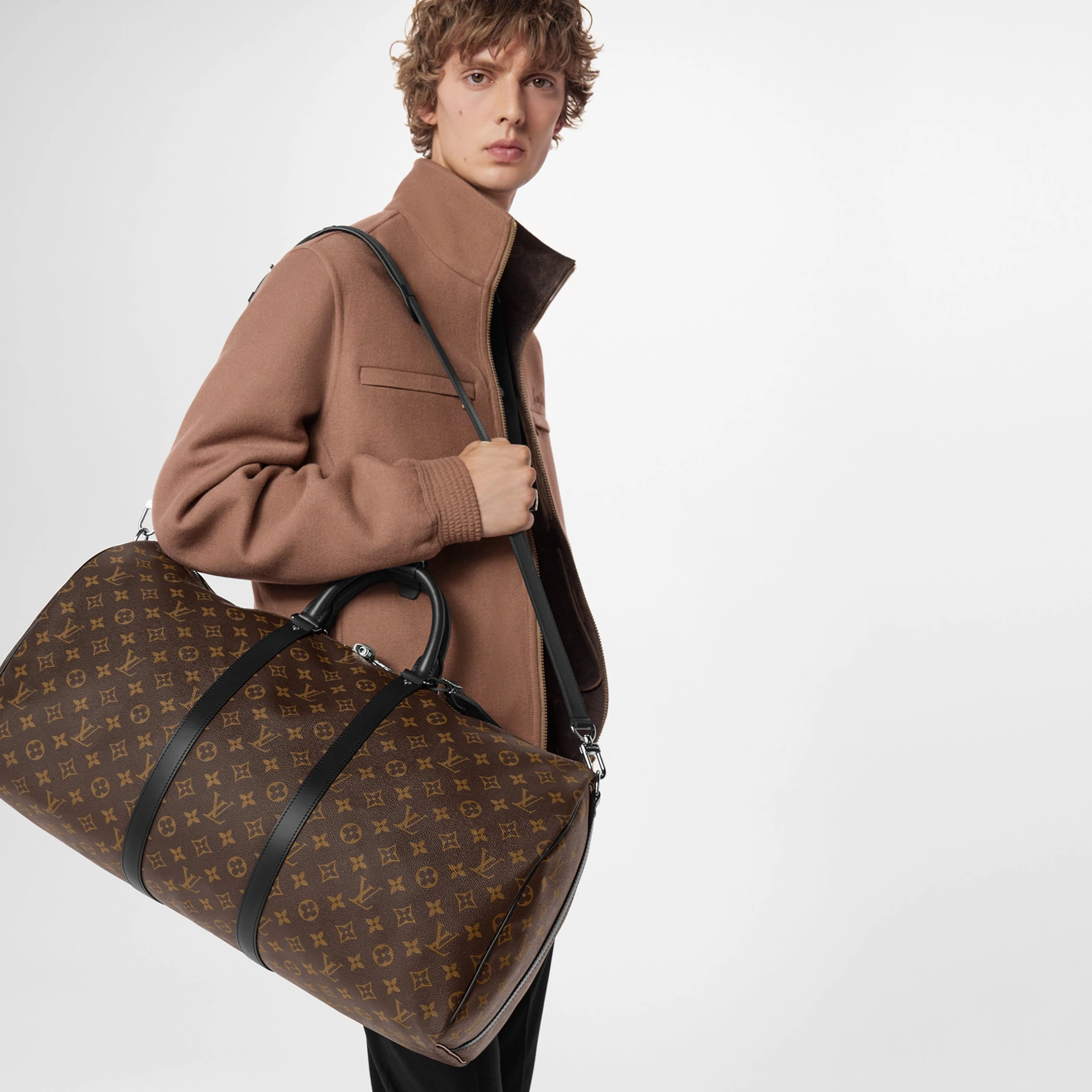 Louis vuitton locations Louis Vuitton Keepall Bandouliere 55 Black M56714