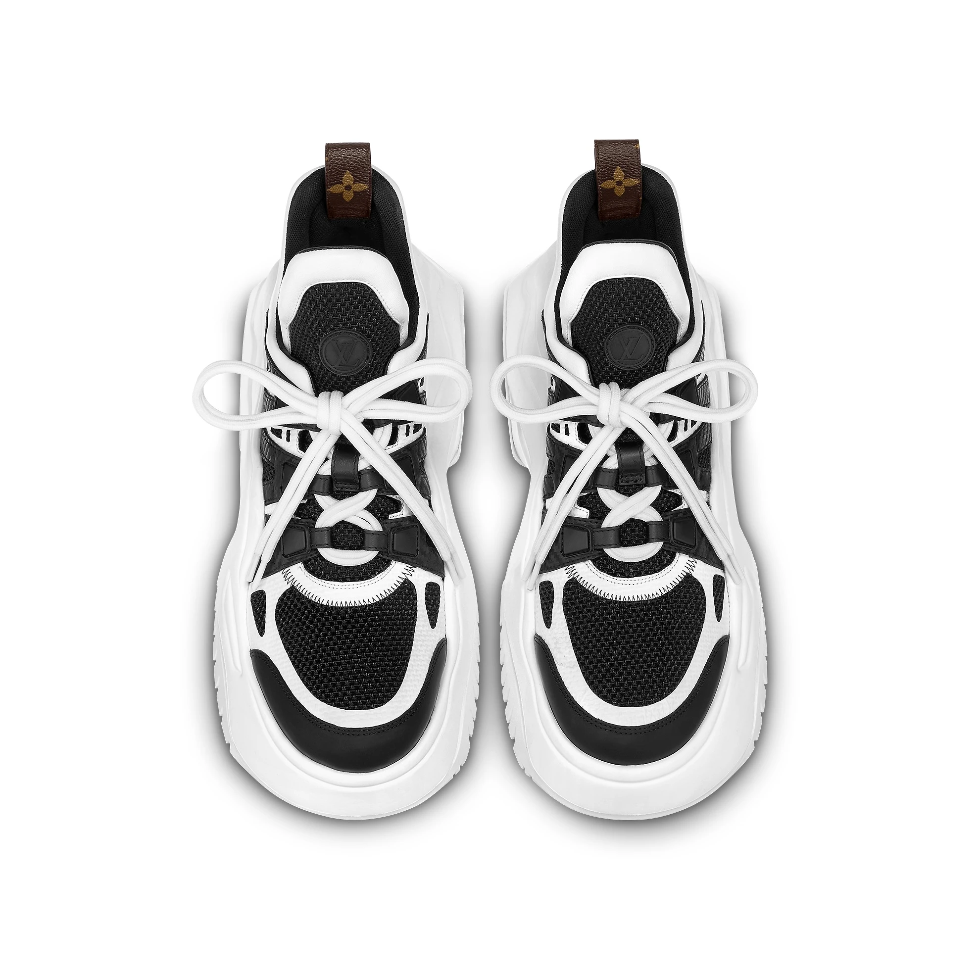 Replica bags lv Louis Vuitton LV Archlight 2.0 Platform Sneaker Black White 1ABIMU