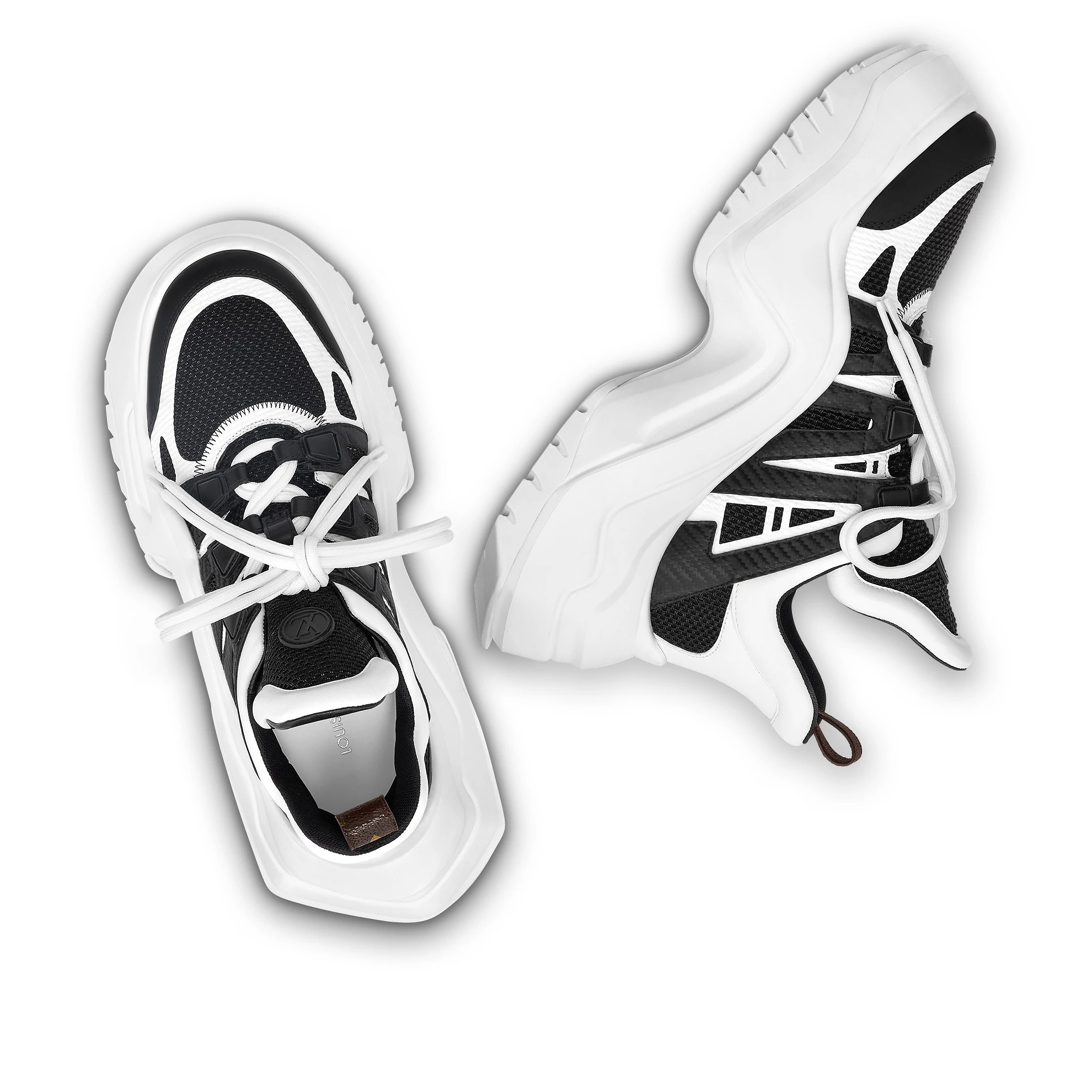 Replica bags lv Louis Vuitton LV Archlight 2.0 Platform Sneaker Black White 1ABIMU