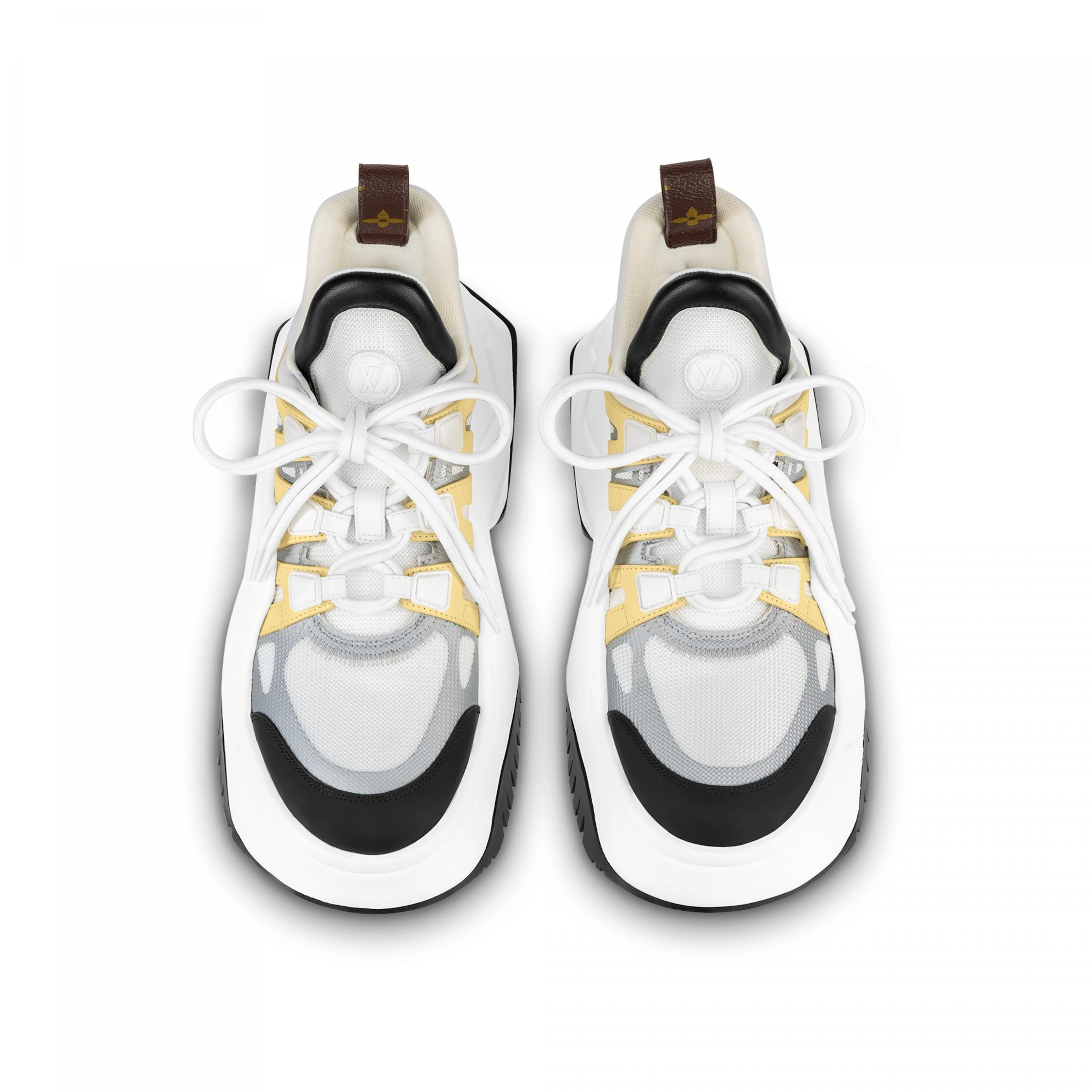 Replica bags Louis Vuitton LV Archlight 2.0 Platform Sneaker White Yellow 1ABIIE