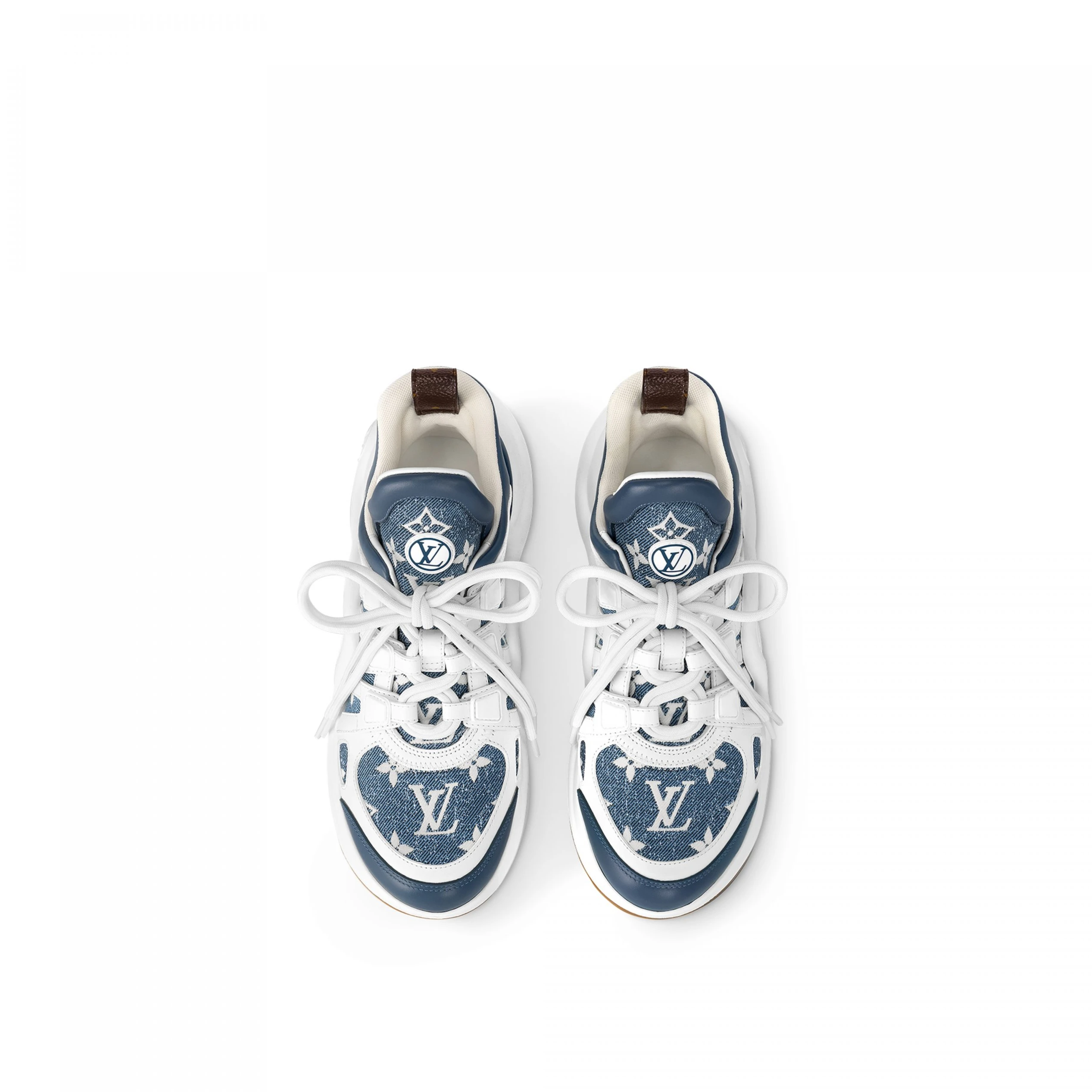 Top lv Louis Vuitton LV Archlight Sneaker Denim Blue 1AC272