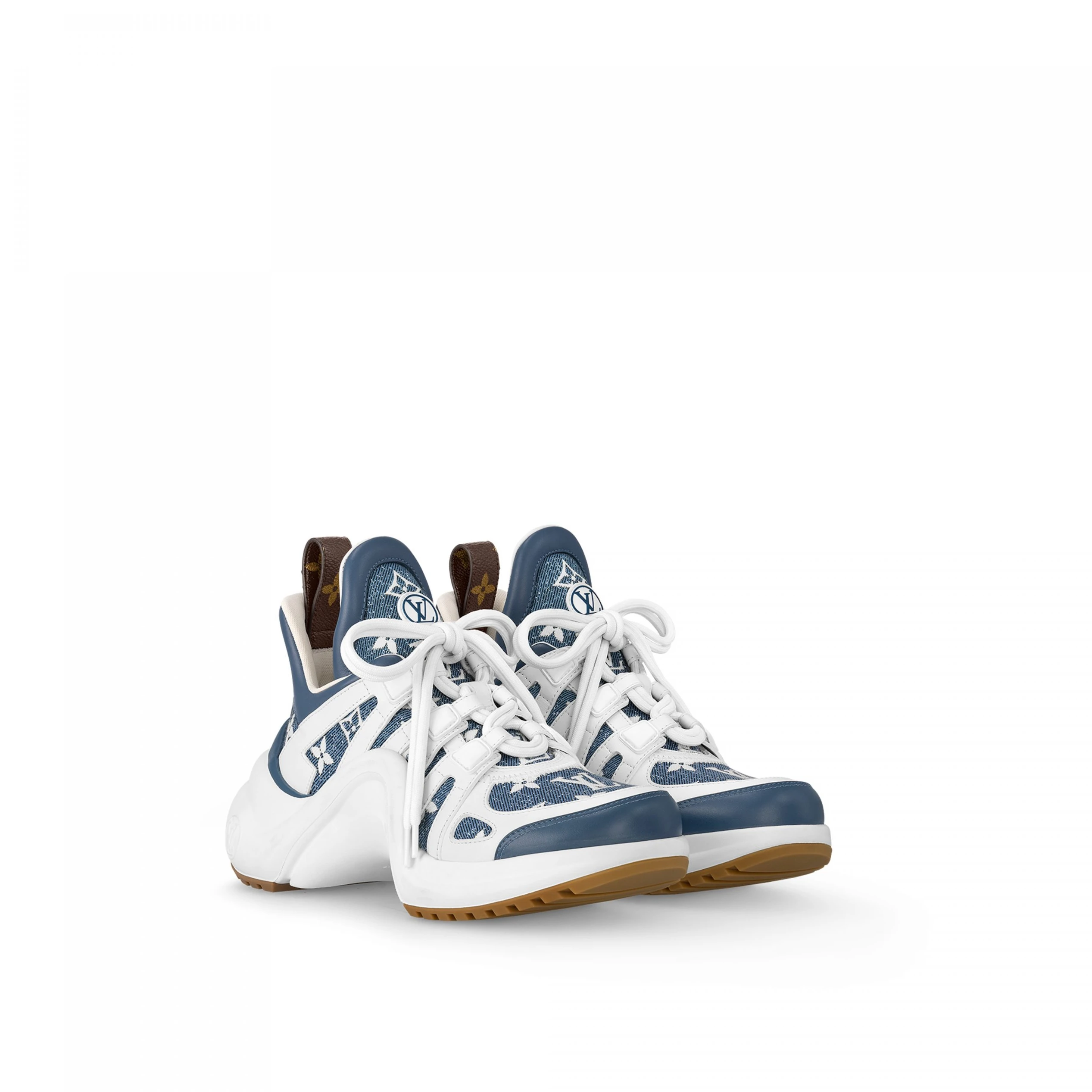 Top lv Louis Vuitton LV Archlight Sneaker Denim Blue 1AC272