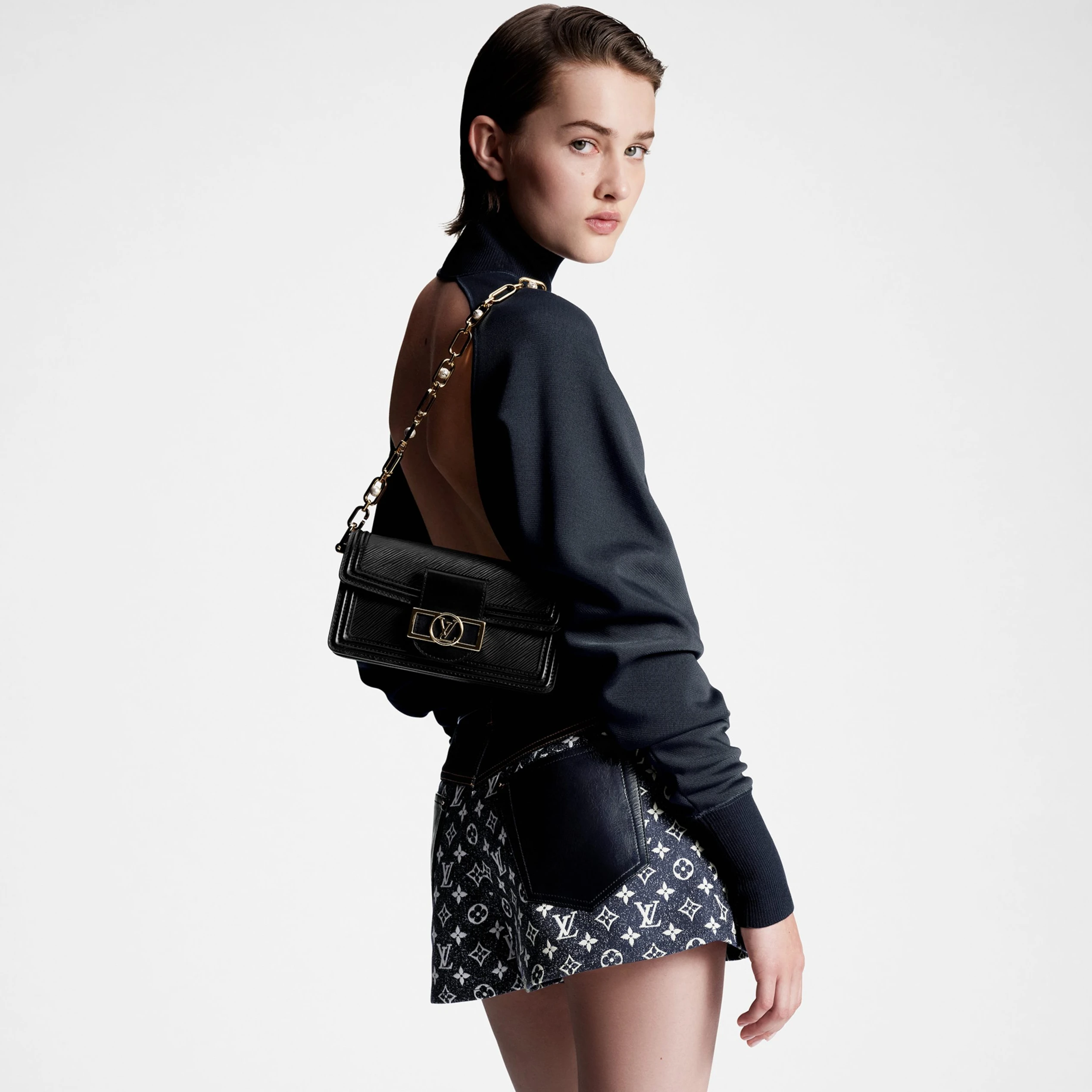 Louis vuitton locations Louis Vuitton LV Night M23603 Dauphine East West Black