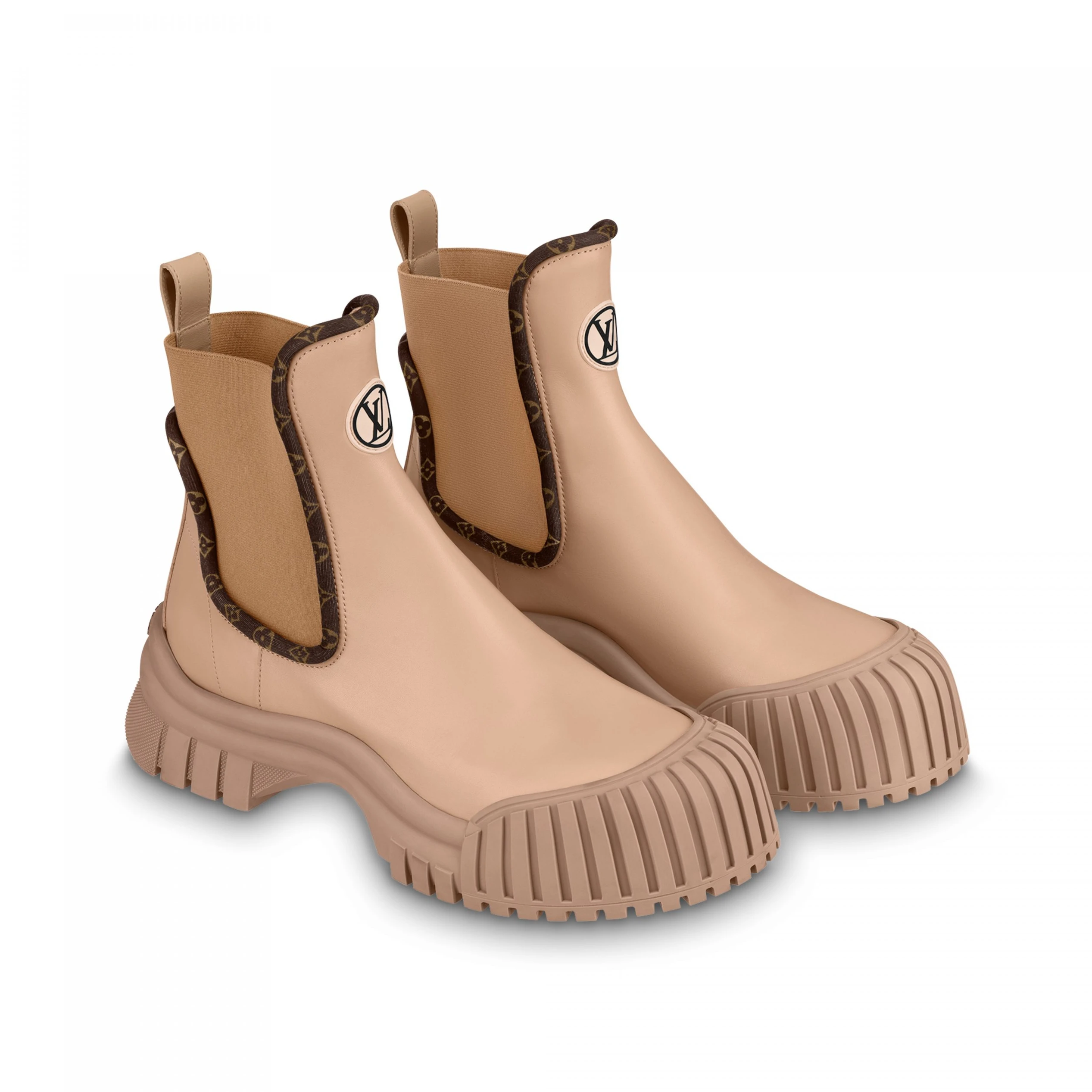 Louis vuitton locations Louis Vuitton LV Ruby Flat Ankle Boot Beige 1AB0EV