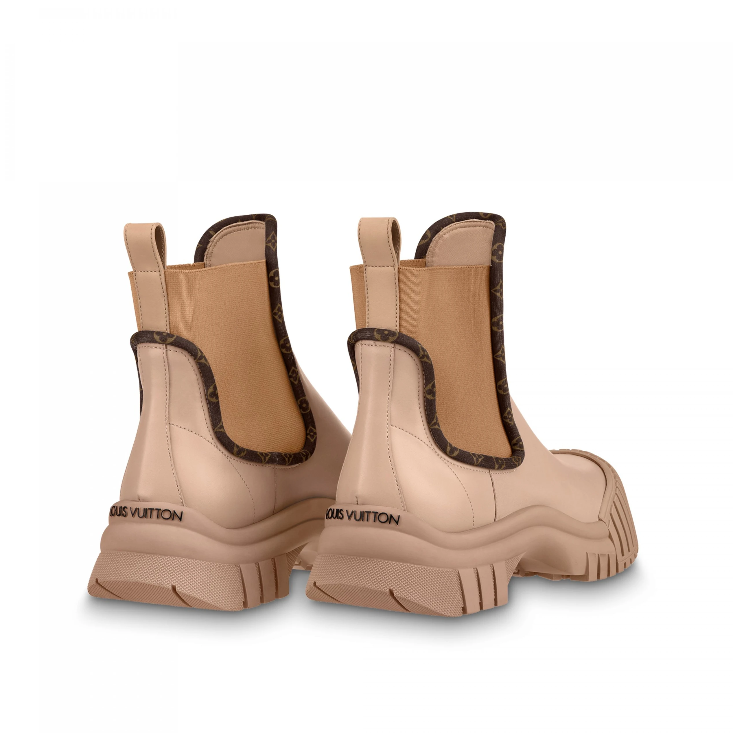 Louis vuitton locations Louis Vuitton LV Ruby Flat Ankle Boot Beige 1AB0EV