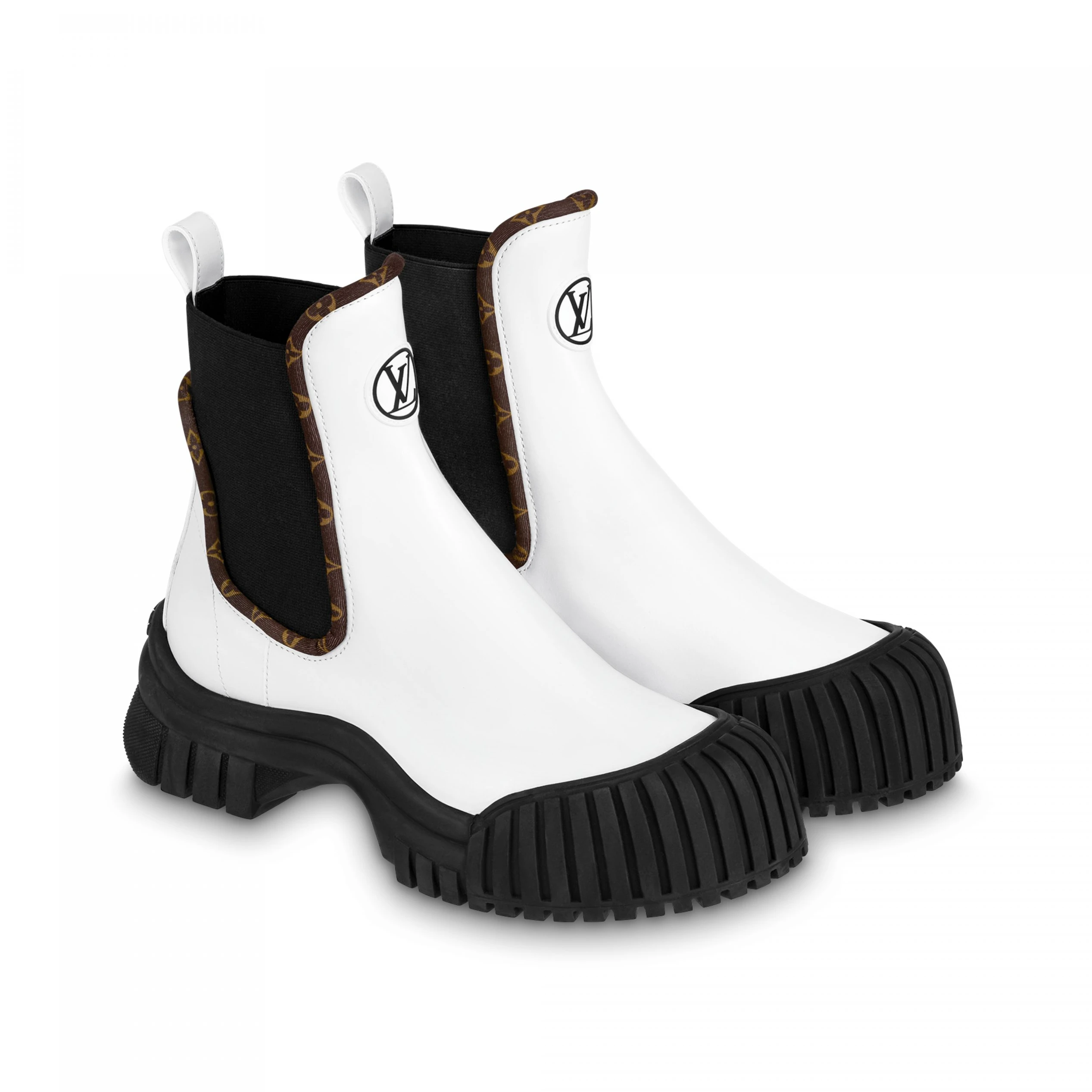 Mythick ru Louis Vuitton LV Ruby Flat Ankle Boot White 1AB0FZ