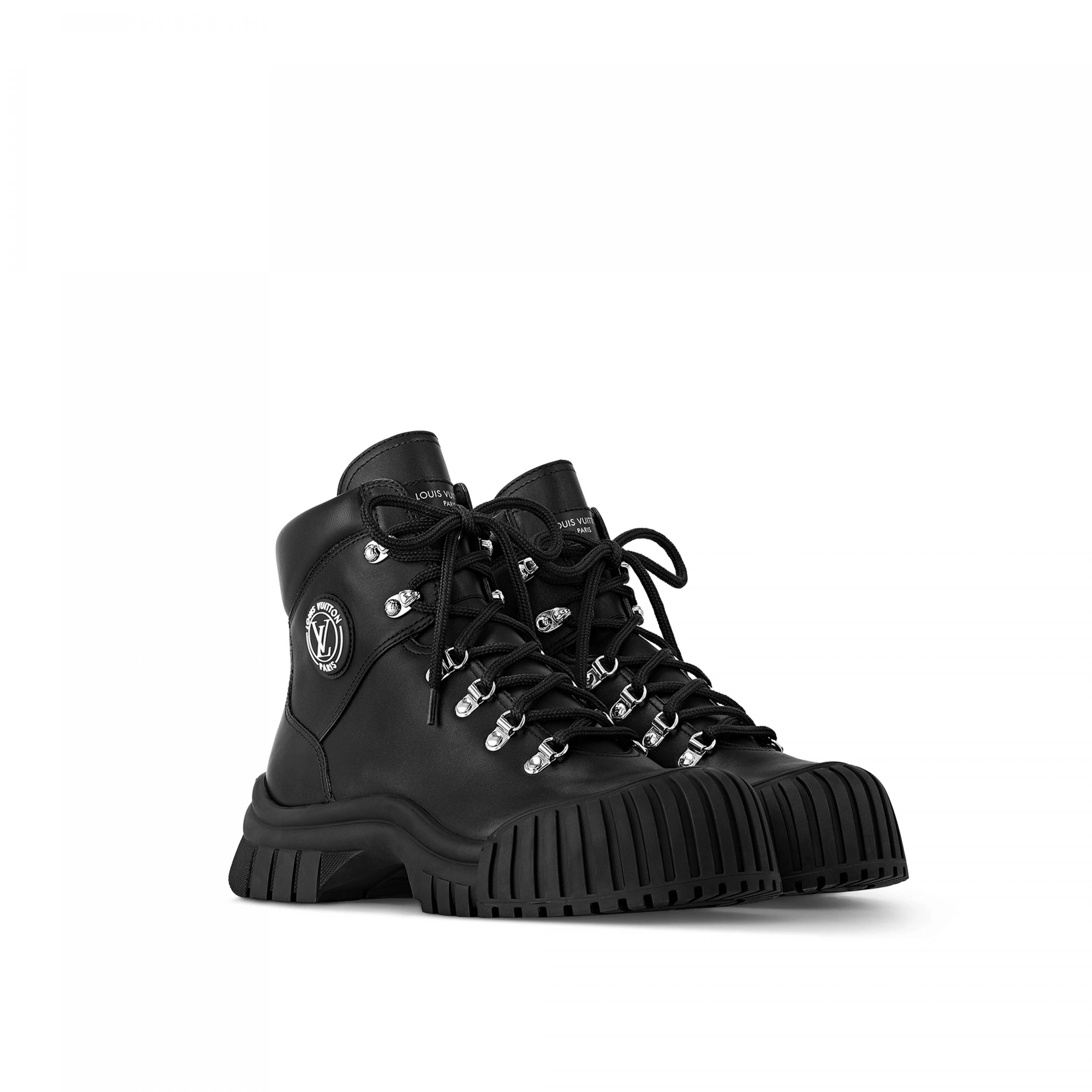 Mythick ru Louis Vuitton LV Ruby Flat Ranger Boot Black 1AAM5U