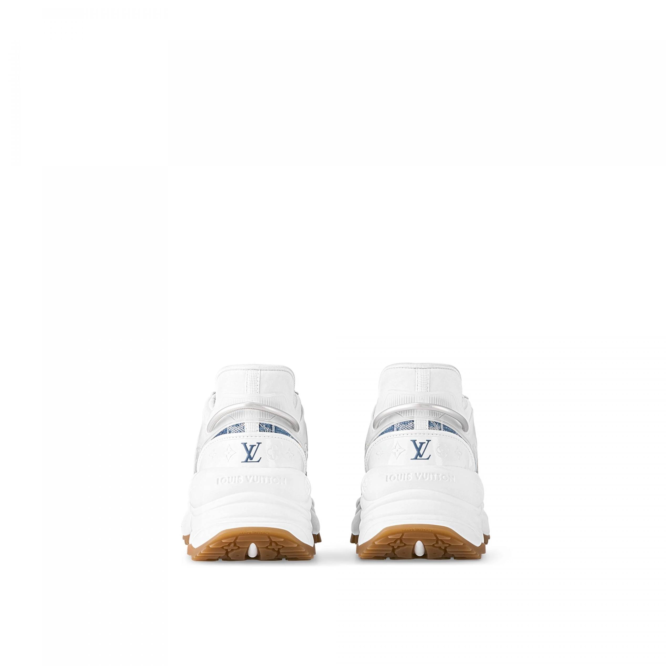 Mythick.ru Louis Vuitton LV Run 55 Sneaker Monogram Denim Blue 1ACHTV