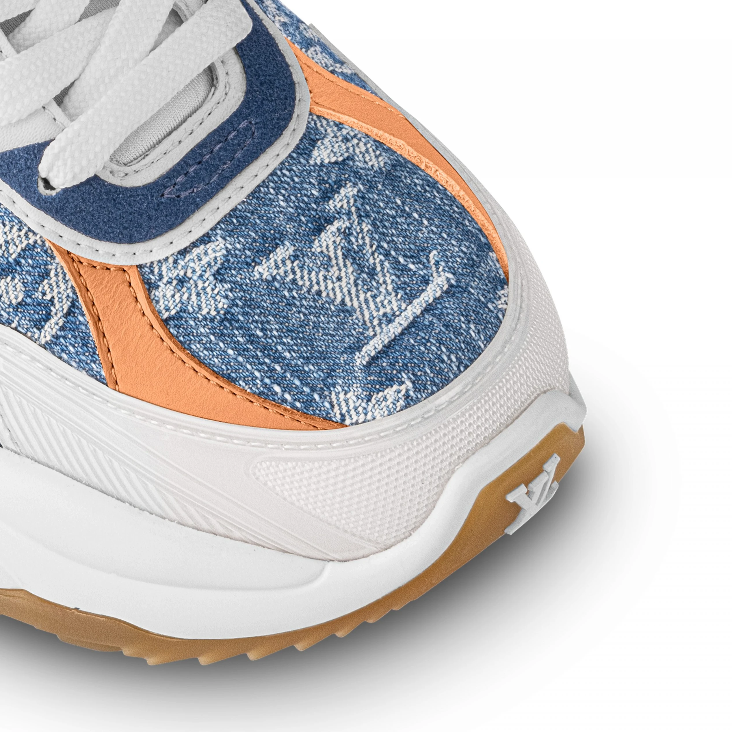 Mythick.ru Louis Vuitton LV Run 55 Sneaker Monogram Denim Blue 1ACHTV