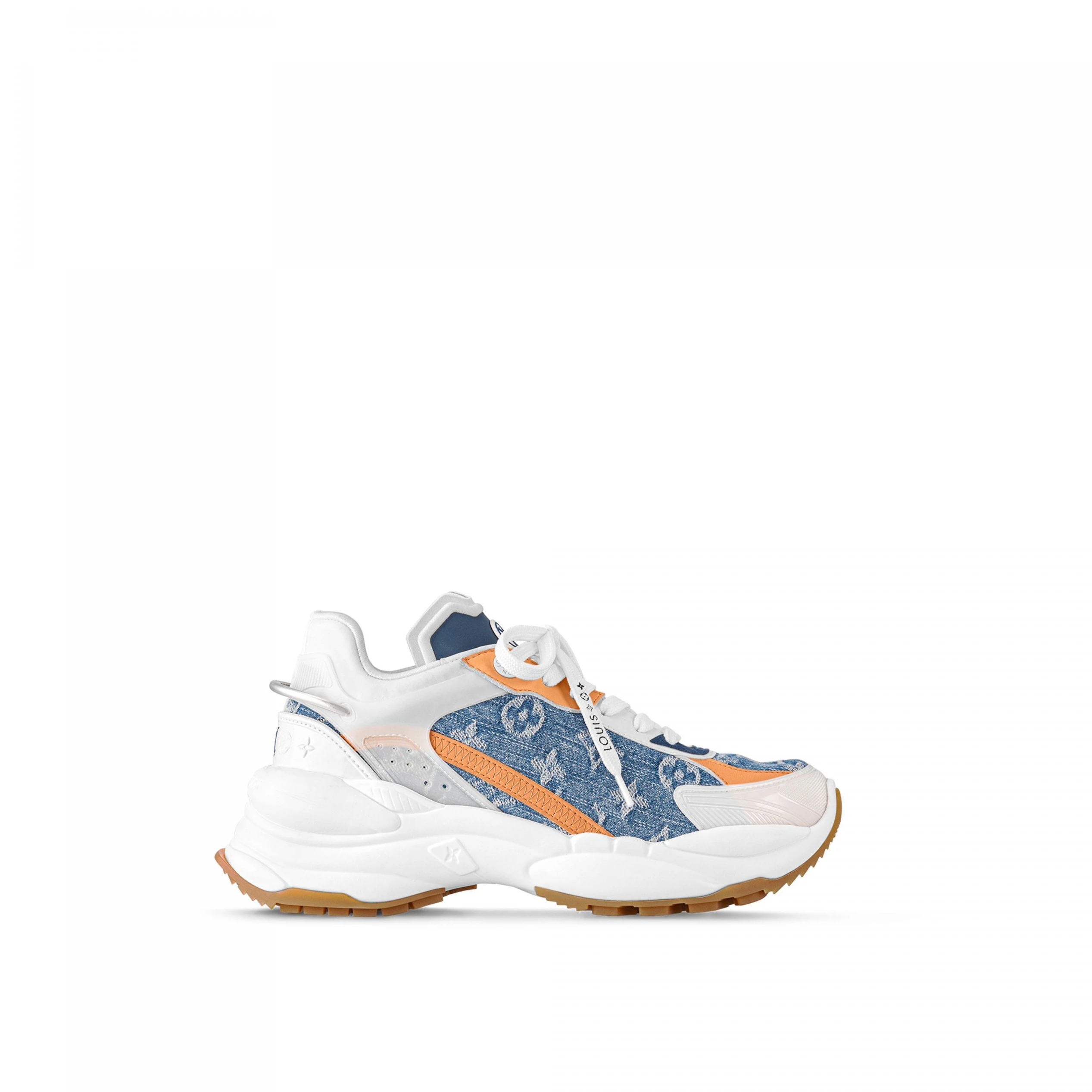 Louis Vuitton LV Run 55 Sneaker Monogram Denim Blue 1ACHTV