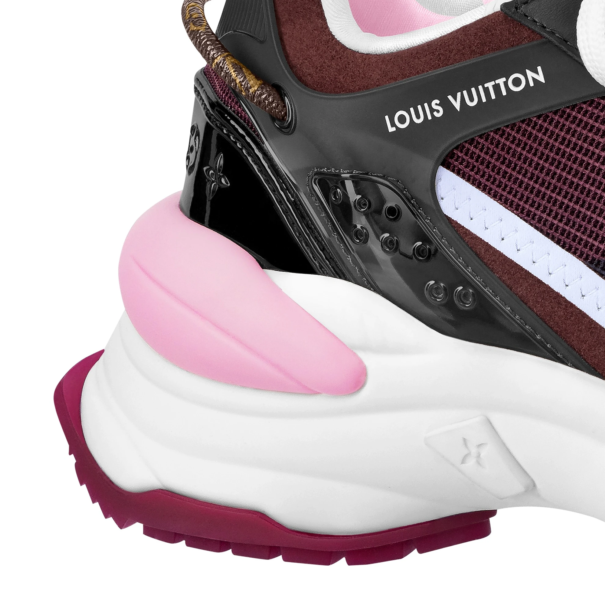 Louis vuitton locations Louis Vuitton LV Run 55 Sneaker Monogram Flower Bordeaux Red 1A9H59