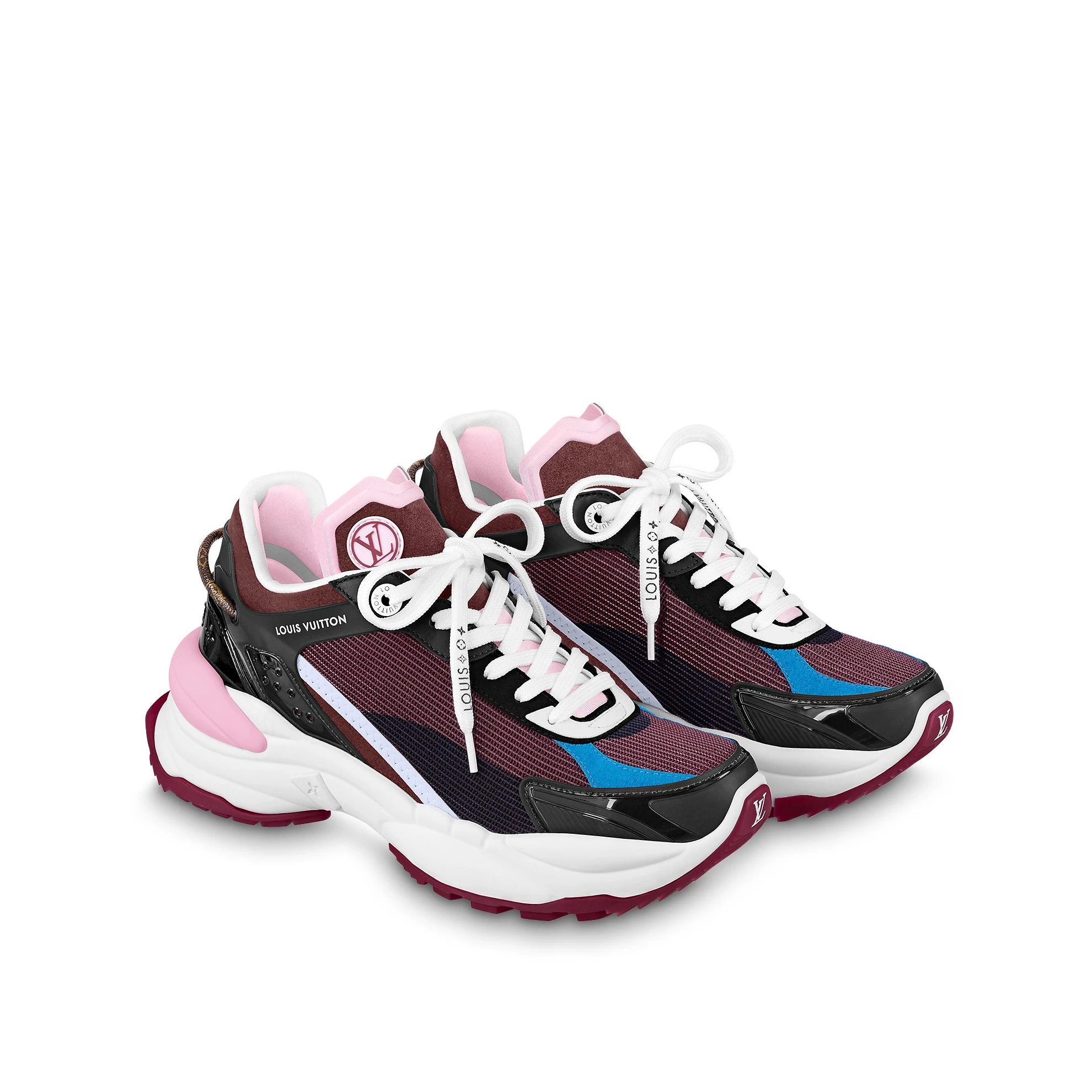 Louis vuitton locations Louis Vuitton LV Run 55 Sneaker Monogram Flower Bordeaux Red 1A9H59