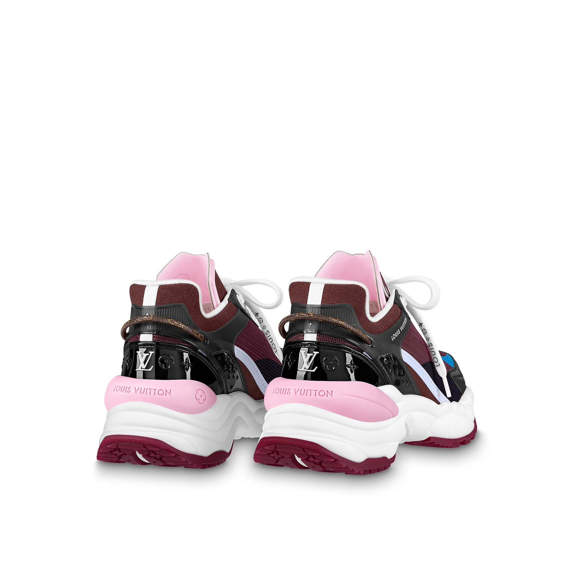 Louis vuitton locations Louis Vuitton LV Run 55 Sneaker Monogram Flower Bordeaux Red 1A9H59