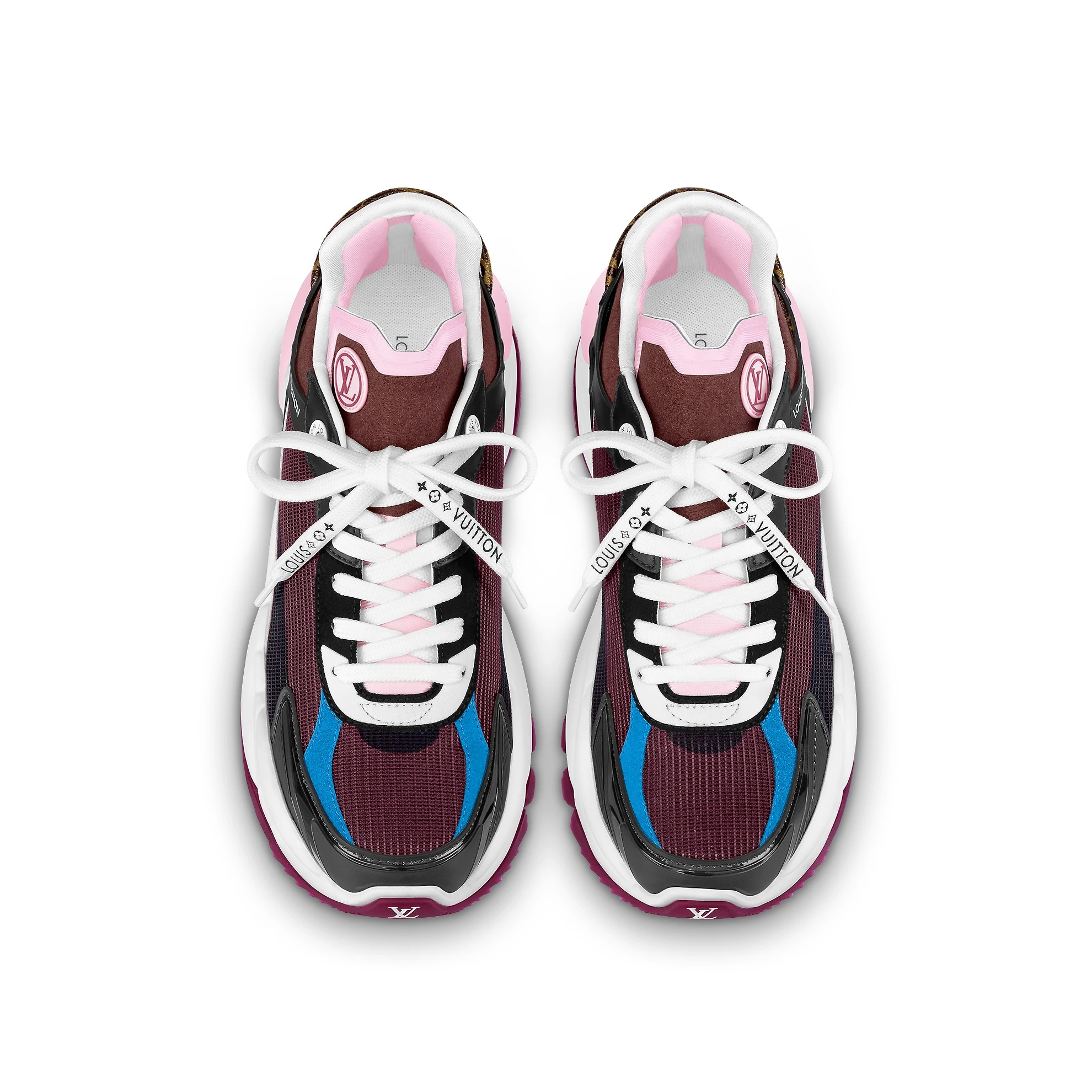Louis vuitton locations Louis Vuitton LV Run 55 Sneaker Monogram Flower Bordeaux Red 1A9H59