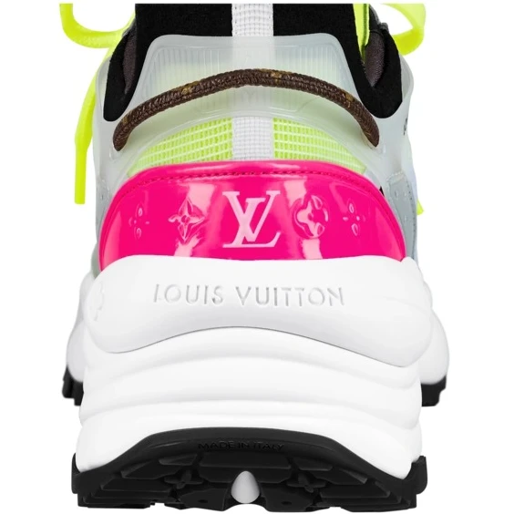 Replica bags lv Louis Vuitton LV Run 55 Sneaker Monogram Flower Bordeaux Yellow 1a9h4t