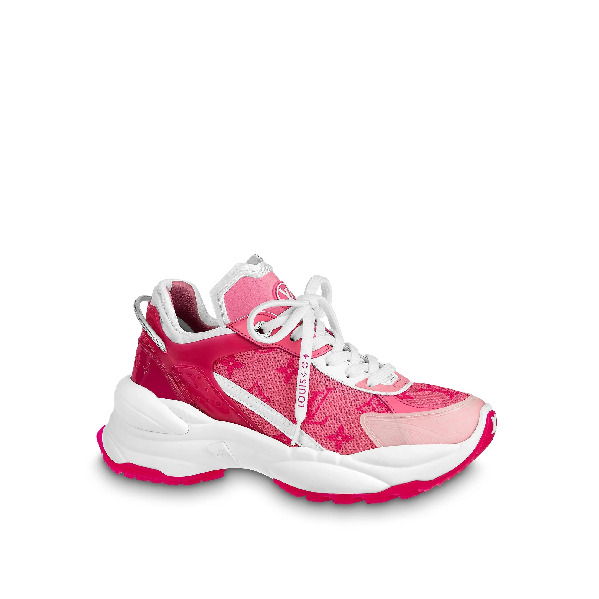 Louis Vuitton LV Run 55 Sneaker Monogram Flowers Pink 1AB3C8