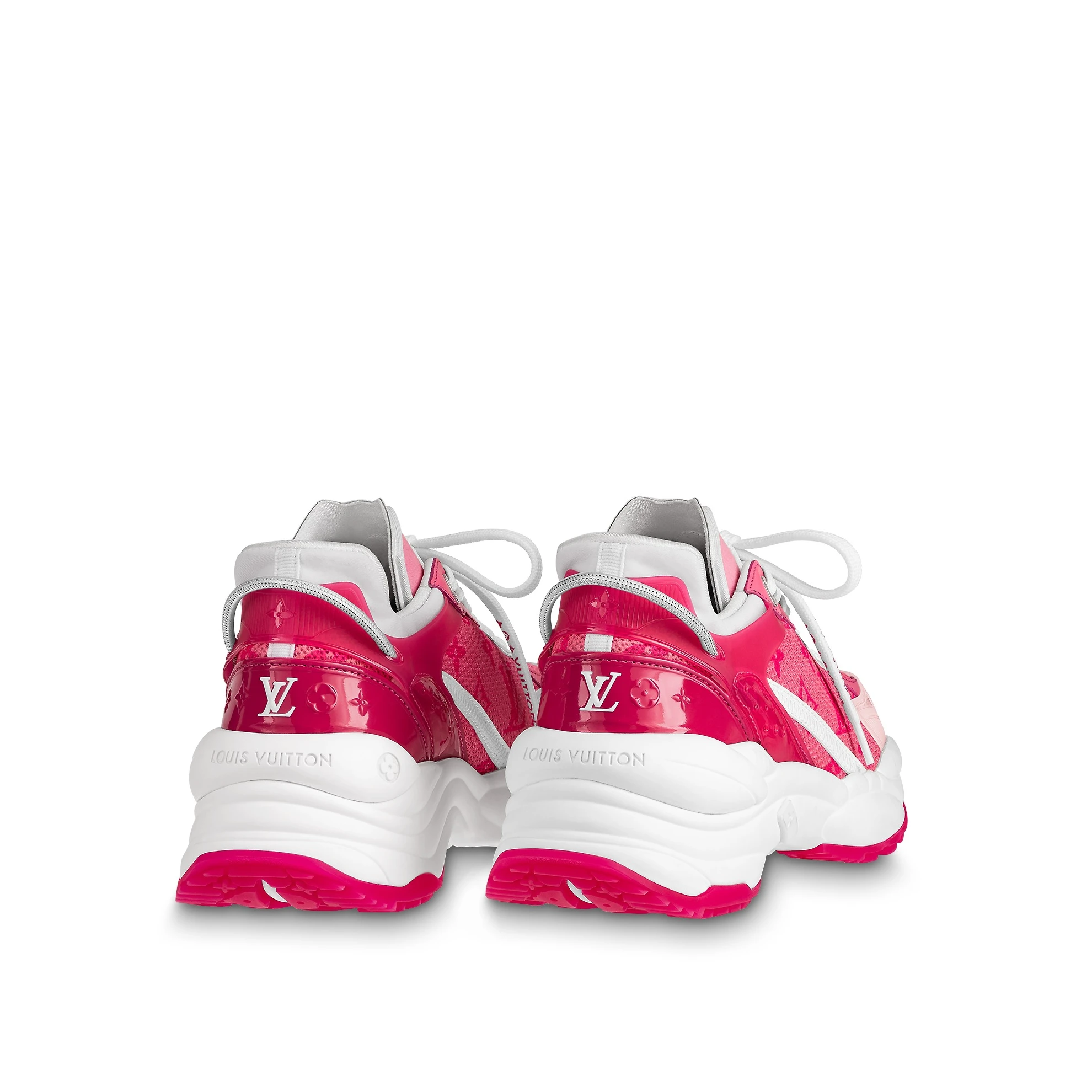Louis vuitton locations Louis Vuitton LV Run 55 Sneaker Monogram Flowers Pink 1AB3C8