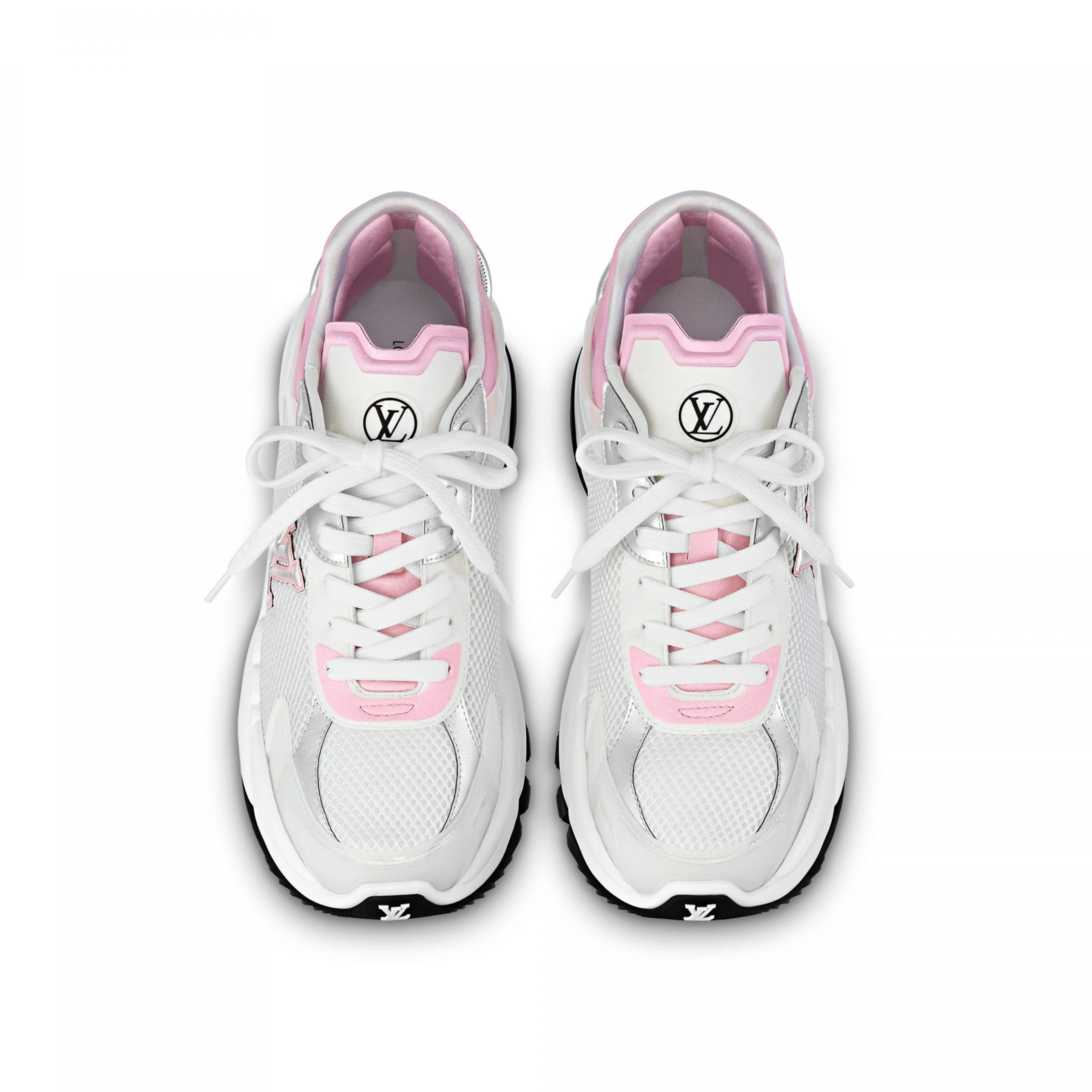 Replica bags Louis Vuitton LV Run 55 Sneaker Monogram Flowers Pink 1ABVI8