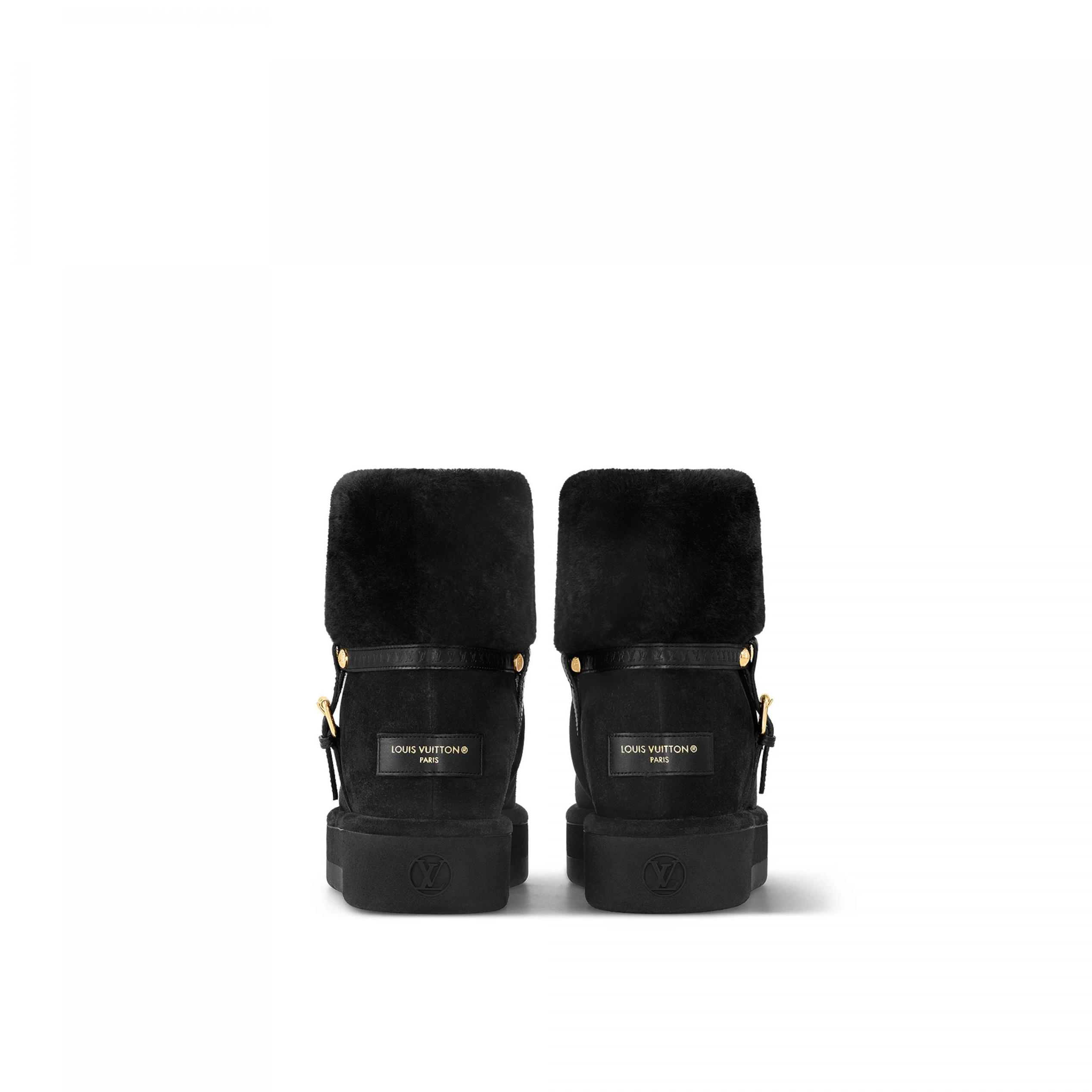 Replica bags Louis Vuitton LV SKI Aspen Platform Ankle Boot Black 1AC78P