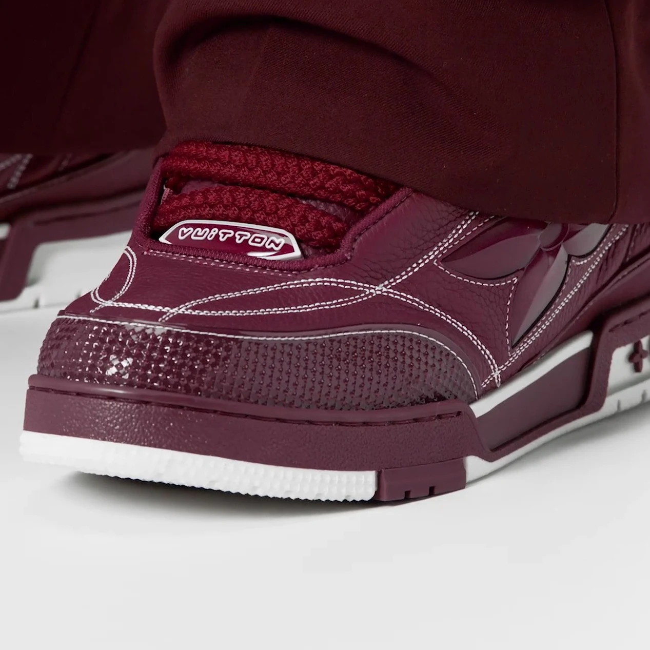 Replica bag Louis Vuitton LV Skate Sneaker Bordeaux Red 1ABZ6N