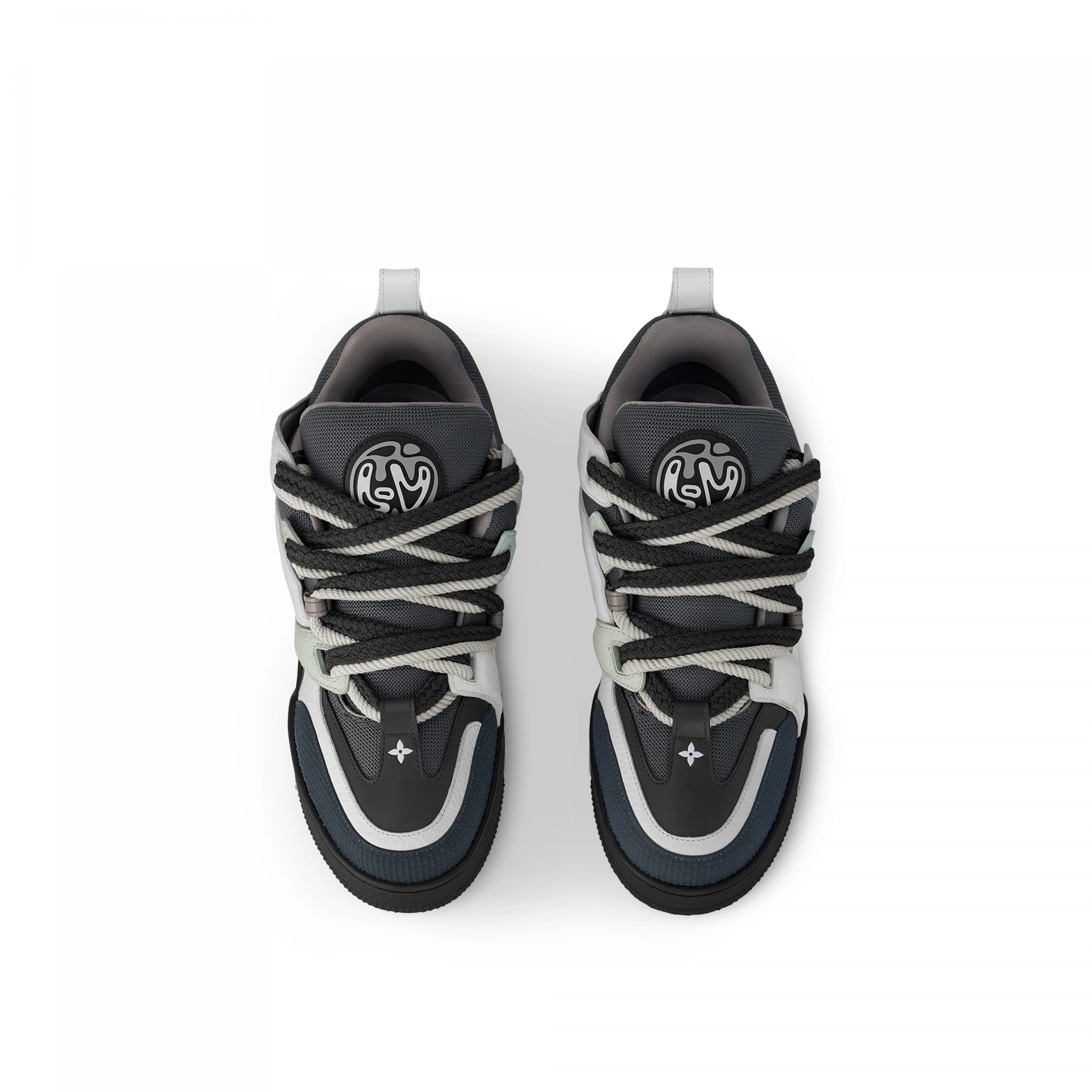 Replica bag Louis Vuitton LV Skate Sneaker Monogram Flowers Anthracite Grey 1ABZ4D