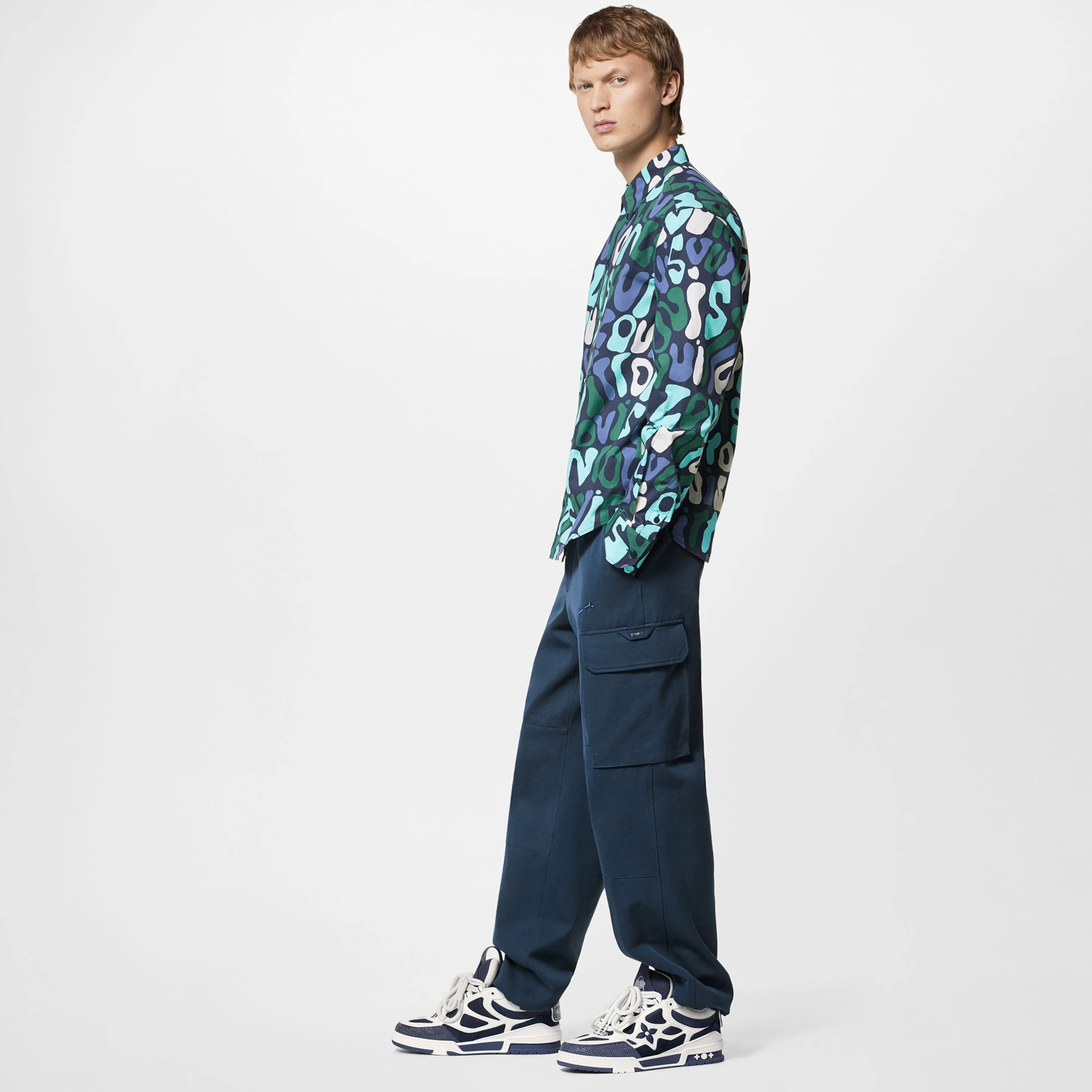 Mythick.ru Louis Vuitton LV Skate Sneaker Navy Blue Marine 1ACF1U