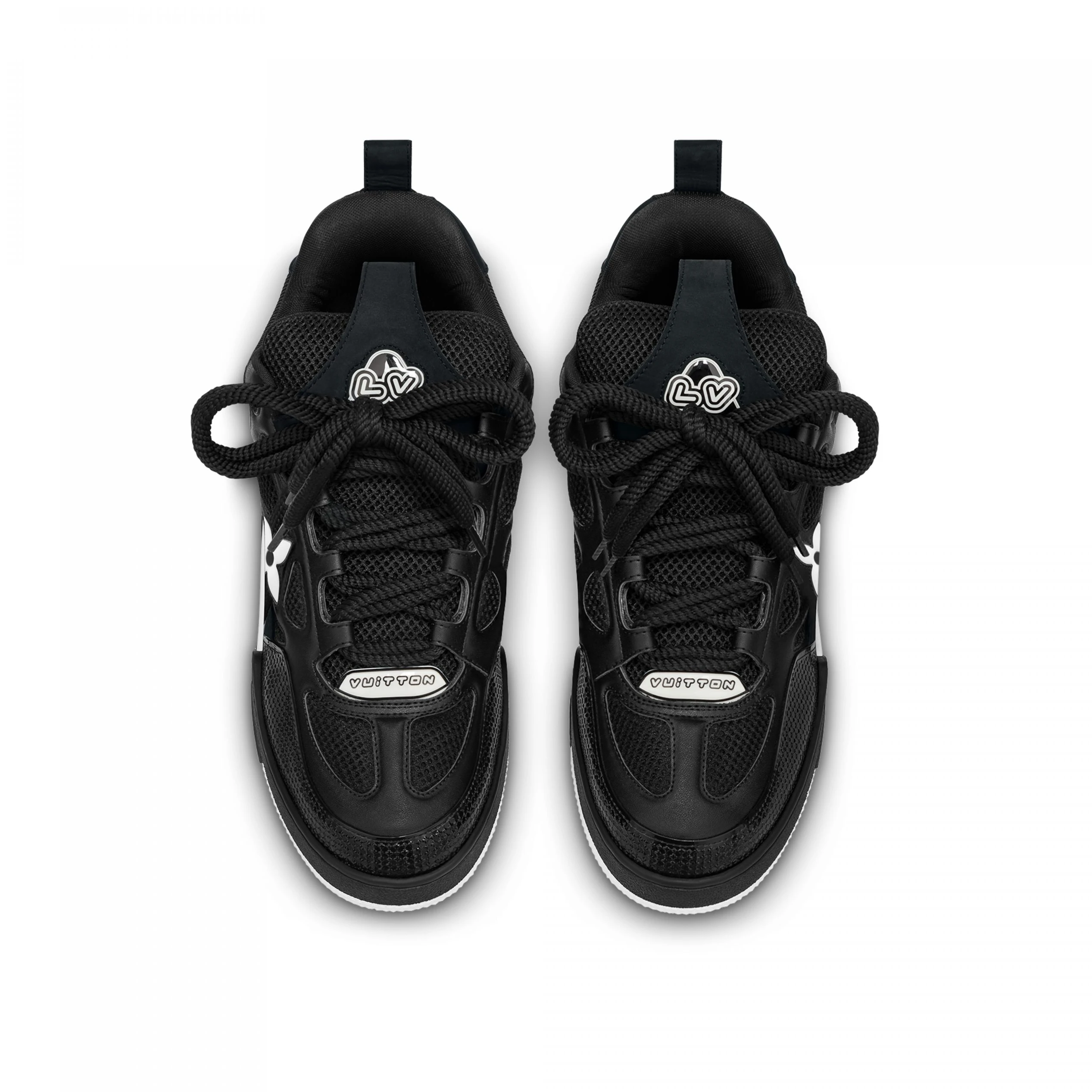 Mythick.ru Louis Vuitton LV Skate Sneaker Since 54 Monogram Flowers Black 1AARR0