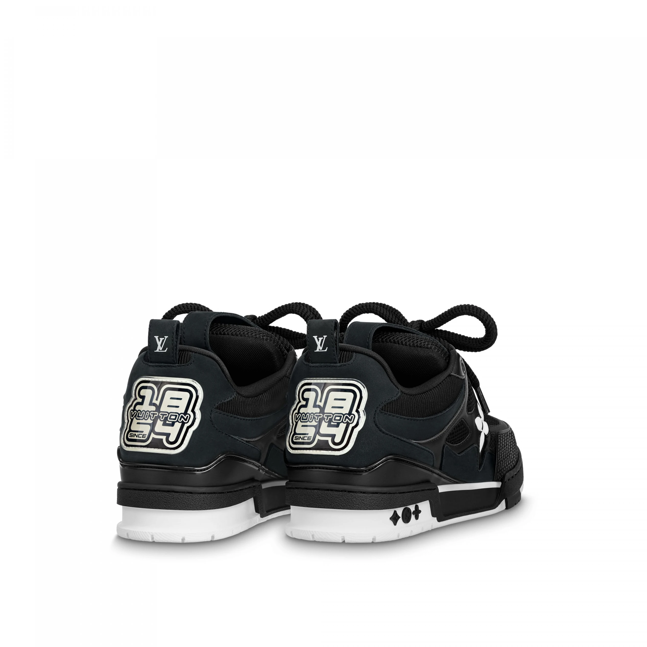Mythick.ru Louis Vuitton LV Skate Sneaker Since 54 Monogram Flowers Black 1AARR0